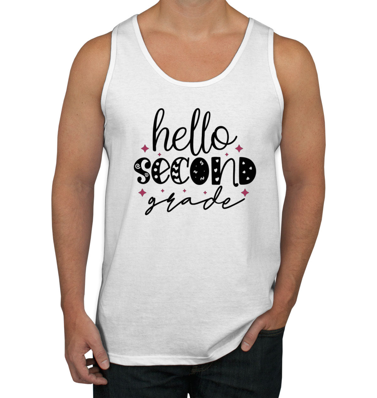 Hello Second Grade Teacher Men's Tank Top