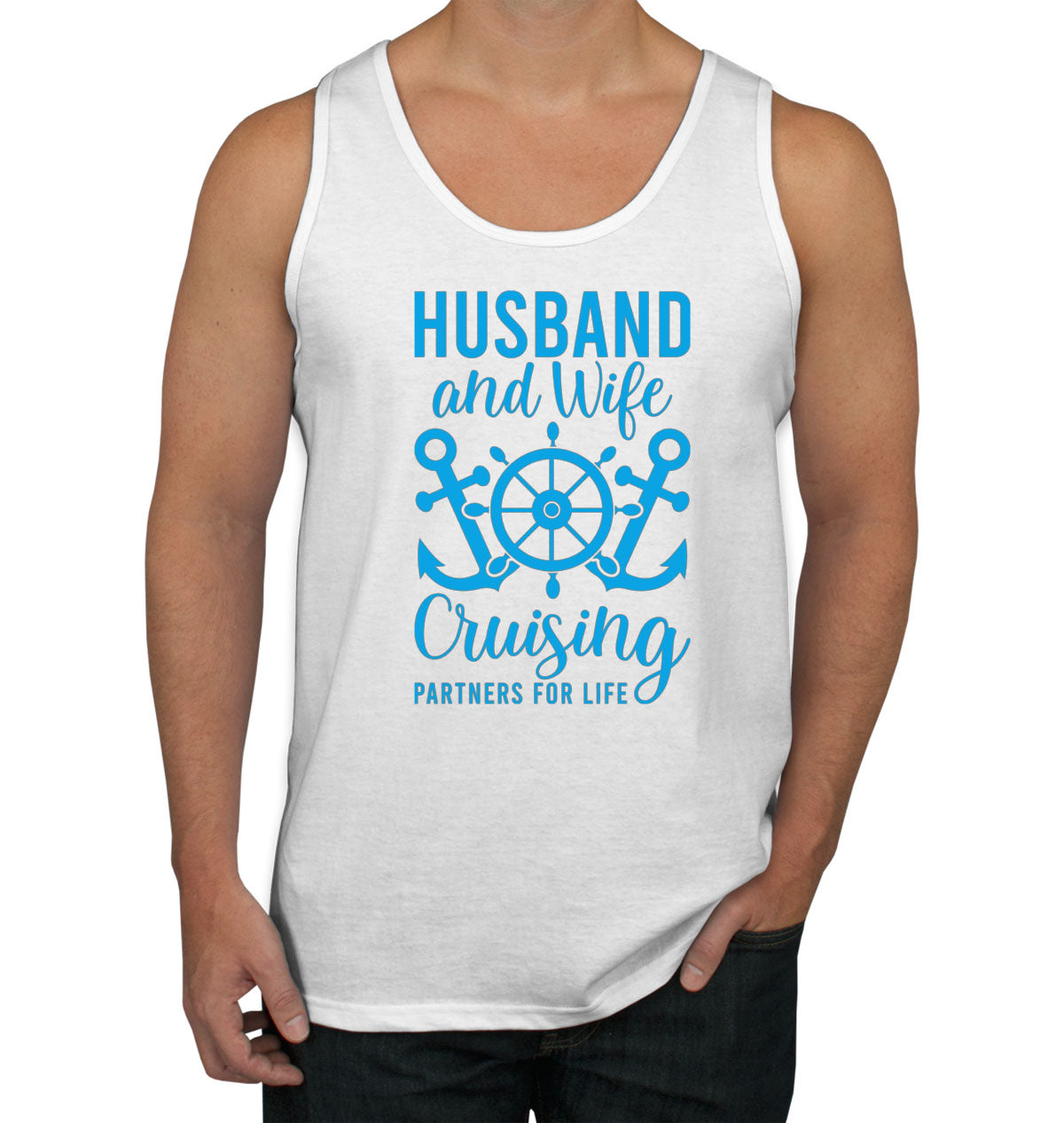 Husband And Wife Cruising Partners For Life Men's Tank Top