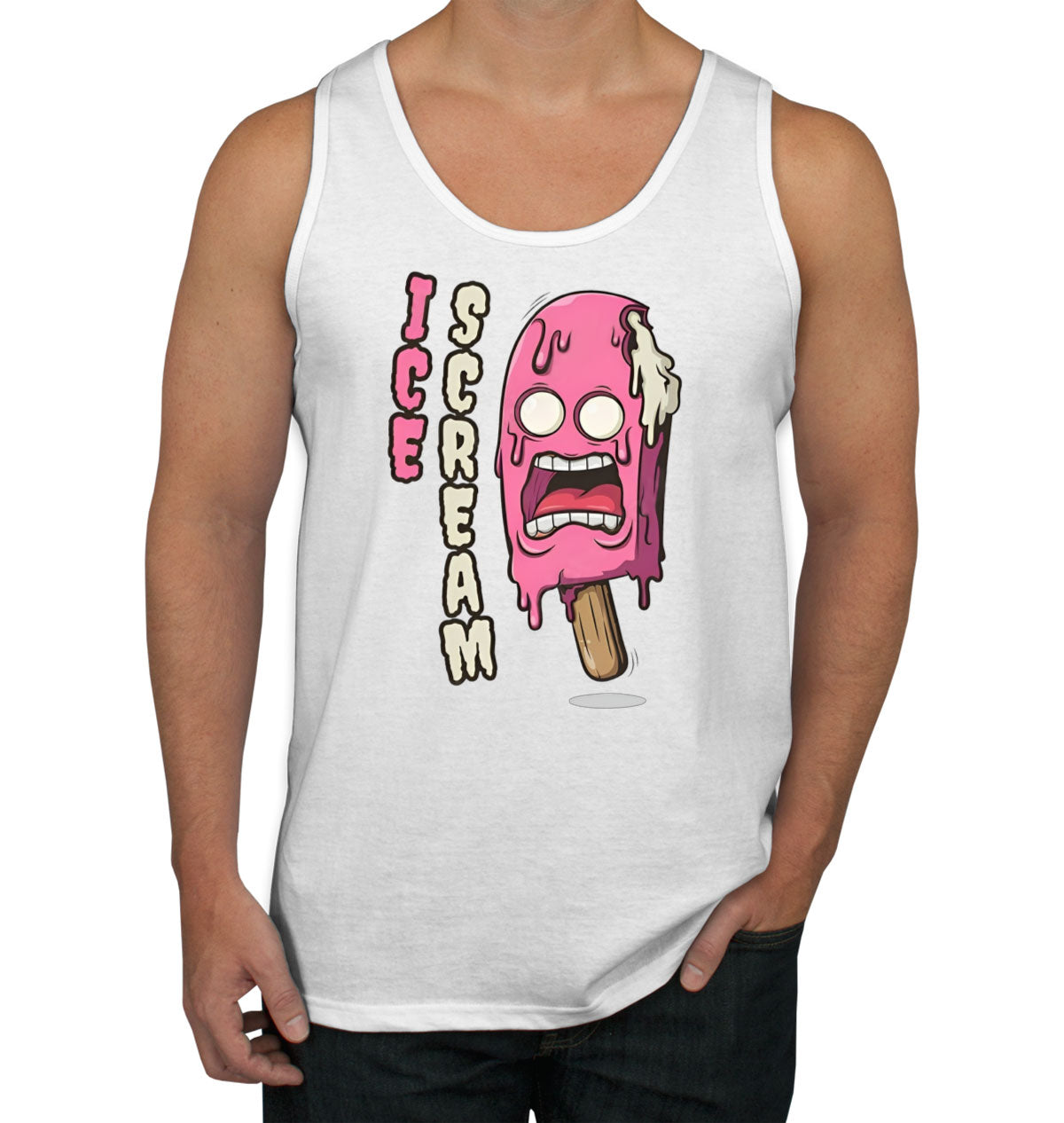 Ice Scream Cartoon Men's Tank Top