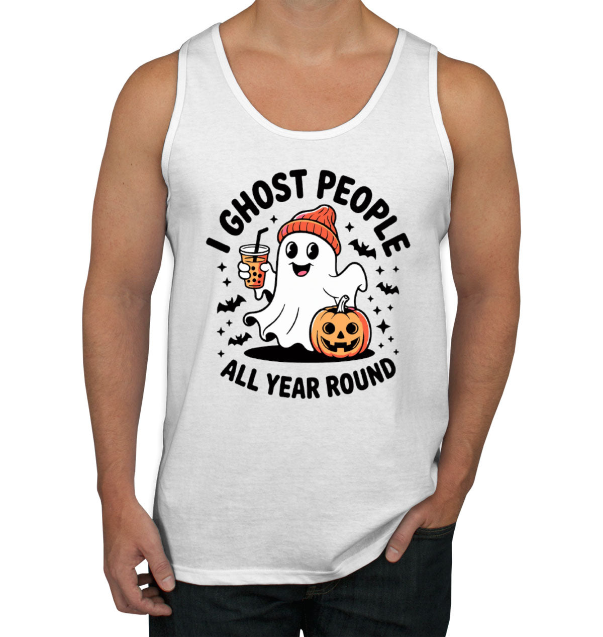 I Ghost People All Year Round Halloween Men's Tank Top