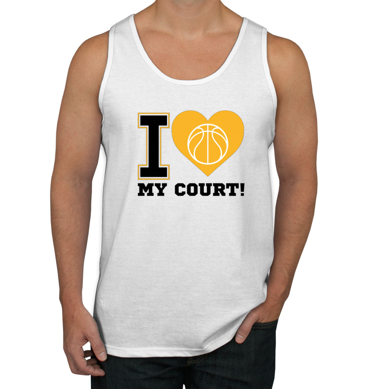 I Love My Court Basketball Men's Tank Top