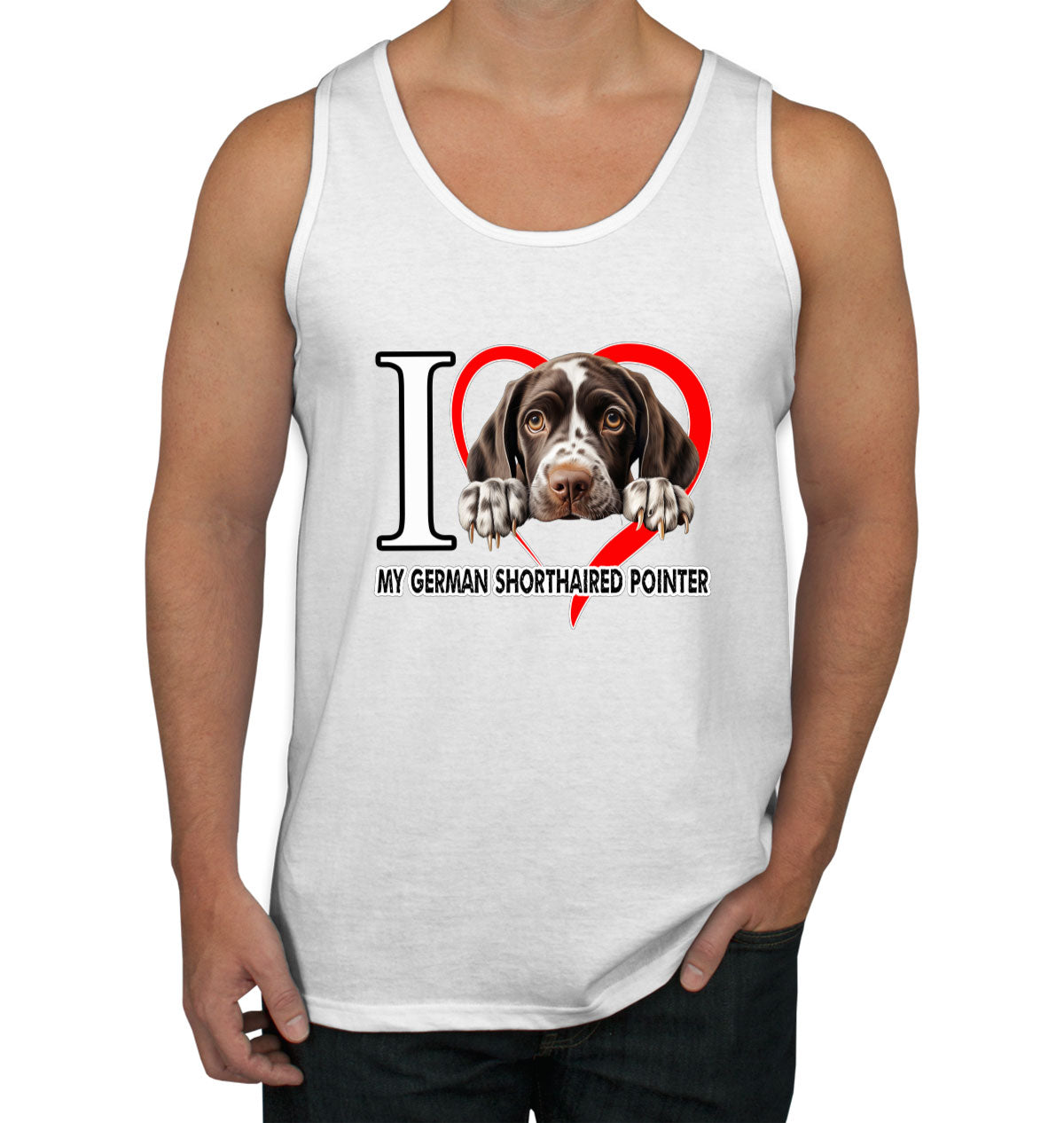I Love My German Shorthaired Pointer Dog Men's Tank Top