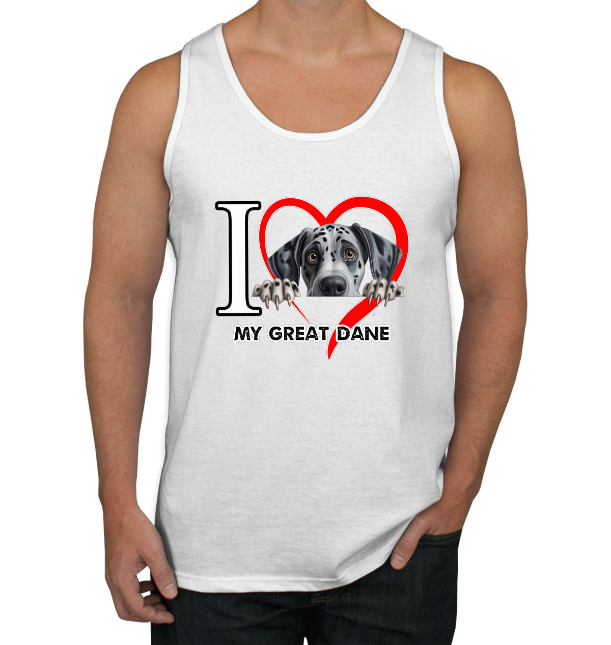 I Love My Great Dane Dog Men's Tank Top