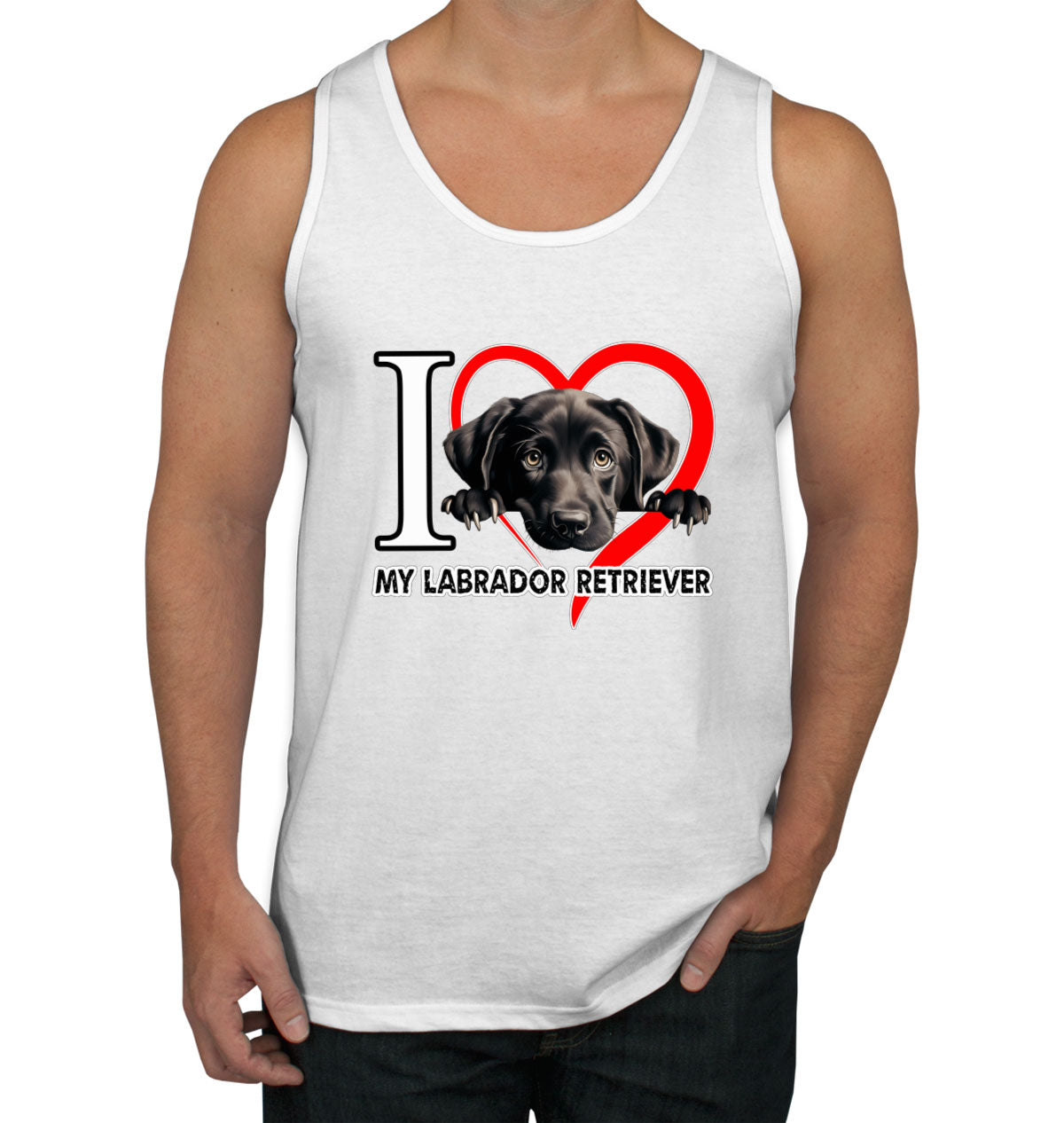 I Love My Labrador Retriever Dog Men's Tank Top