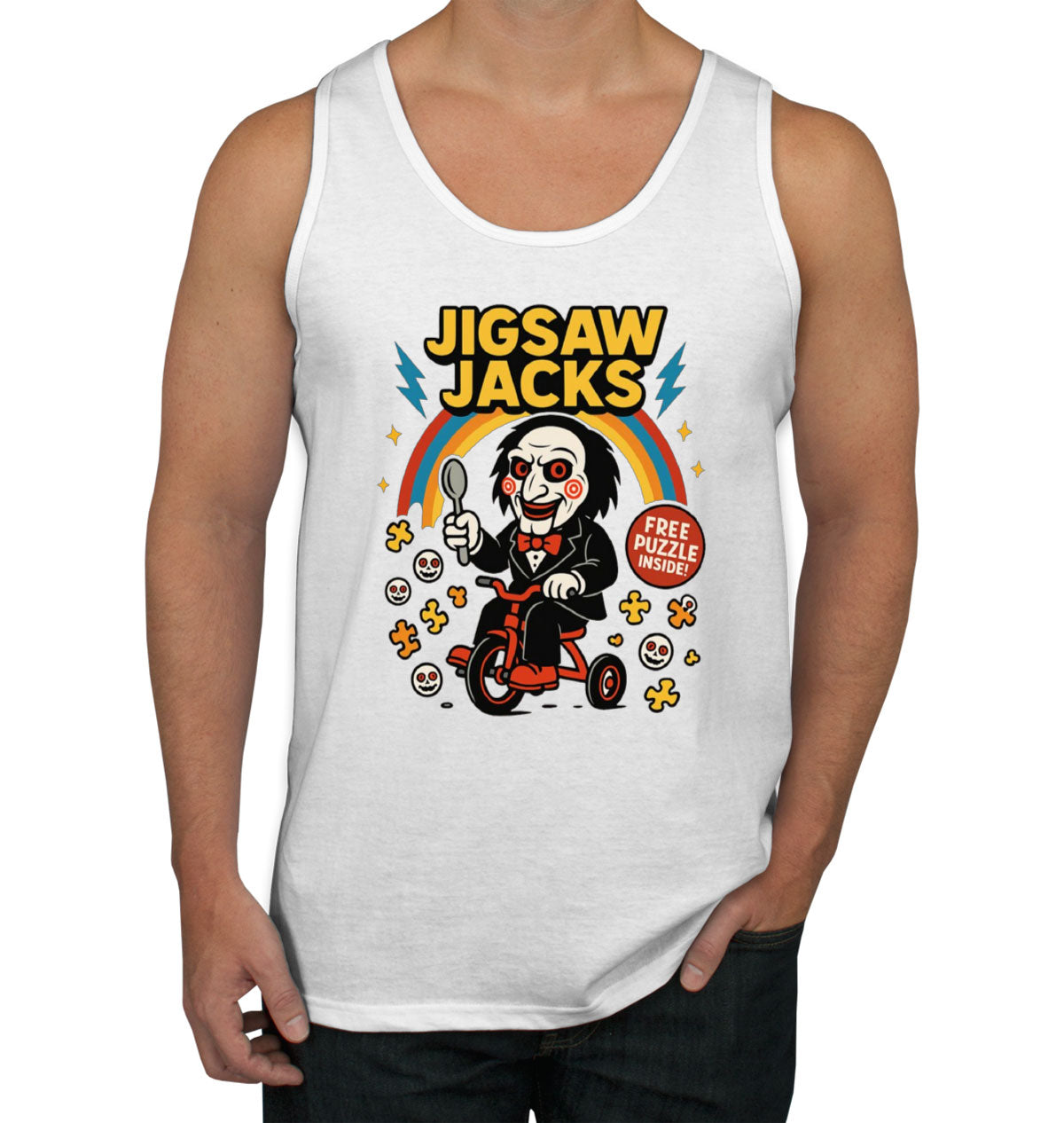 Jigsaw Jacks Halloween Men's Tank Top