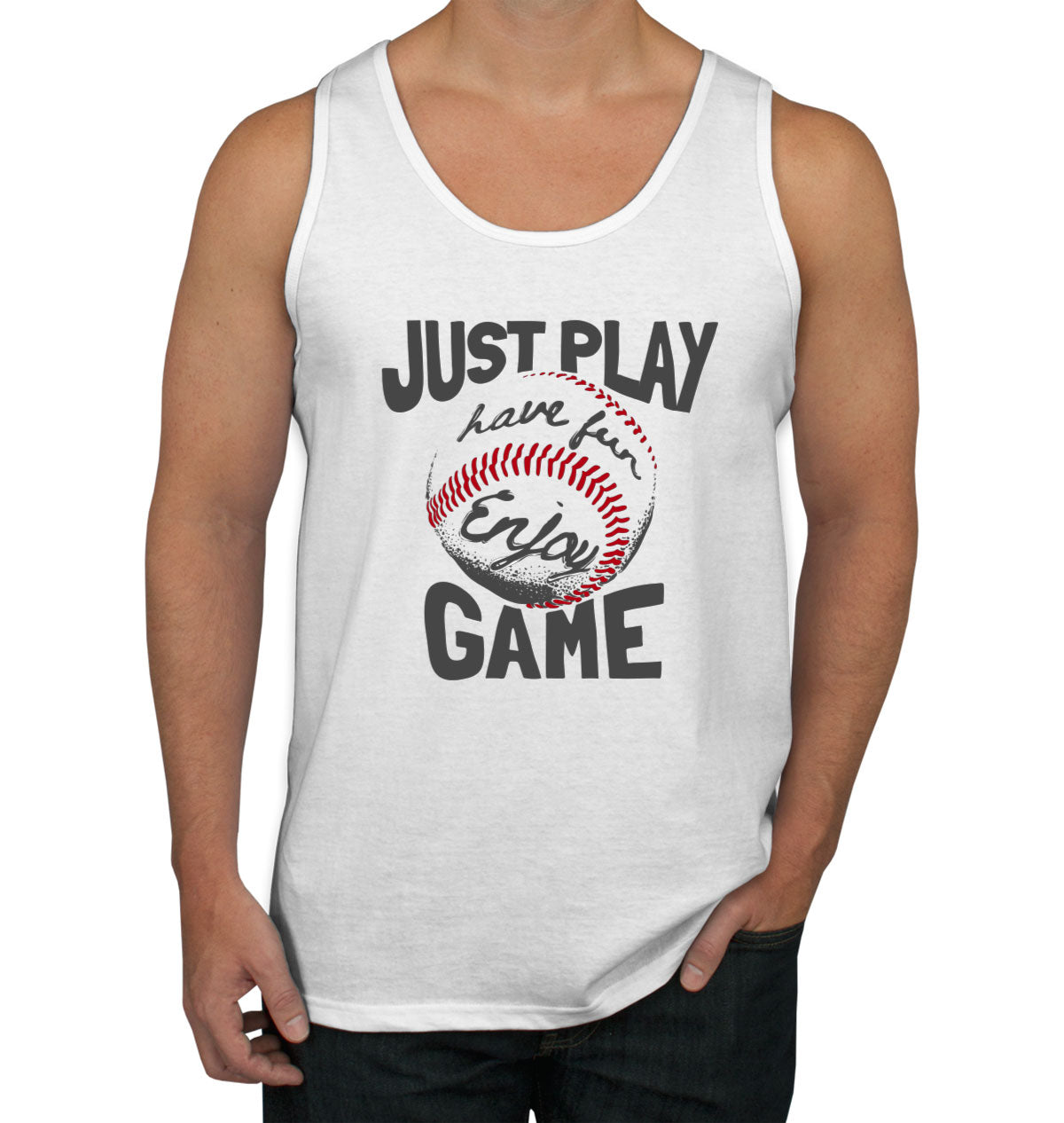 Just Play Game Baseball Men's Tank Top