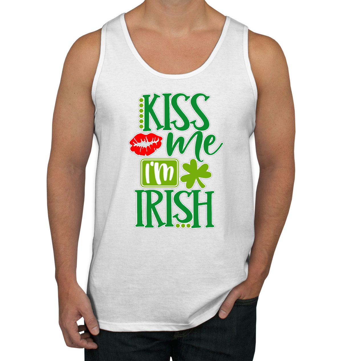 Kiss Me I'm Irish St. Patrick's Day Men's Tank Top