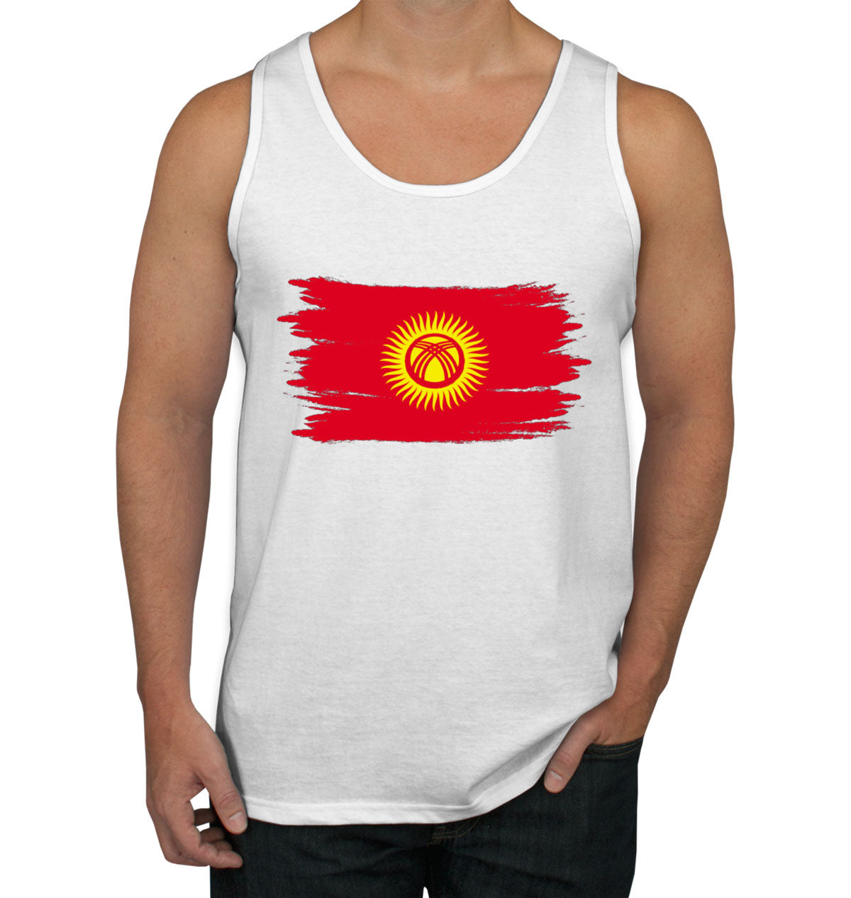 Kyrgyzstan Flag Men's Tank Top