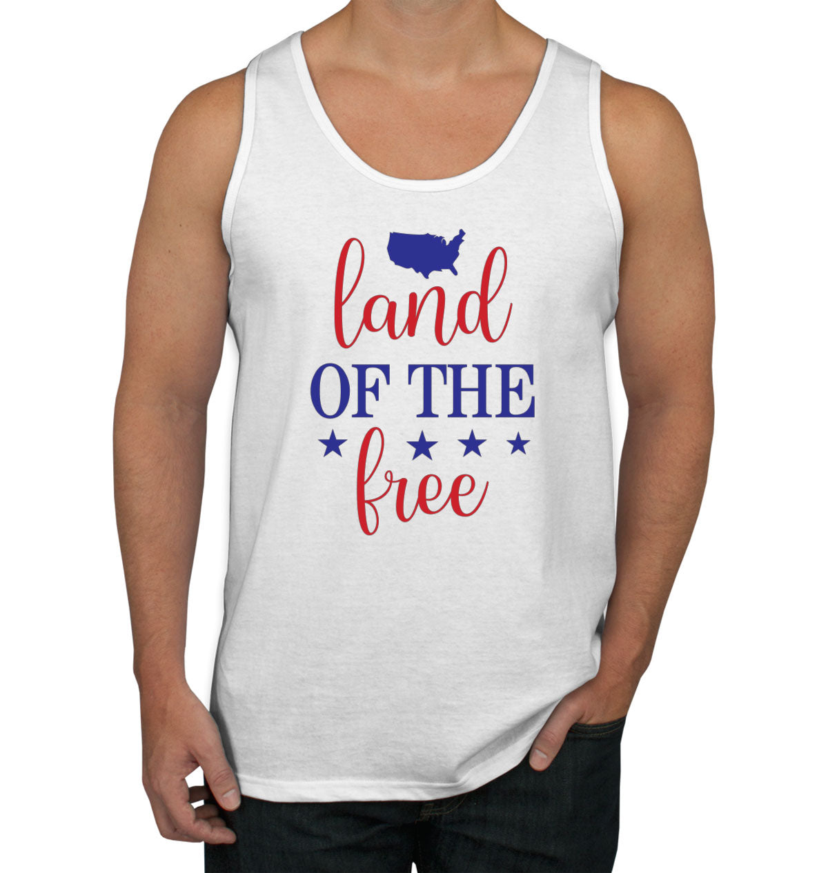 Land Of The Free Patriotic Men's Tank Top