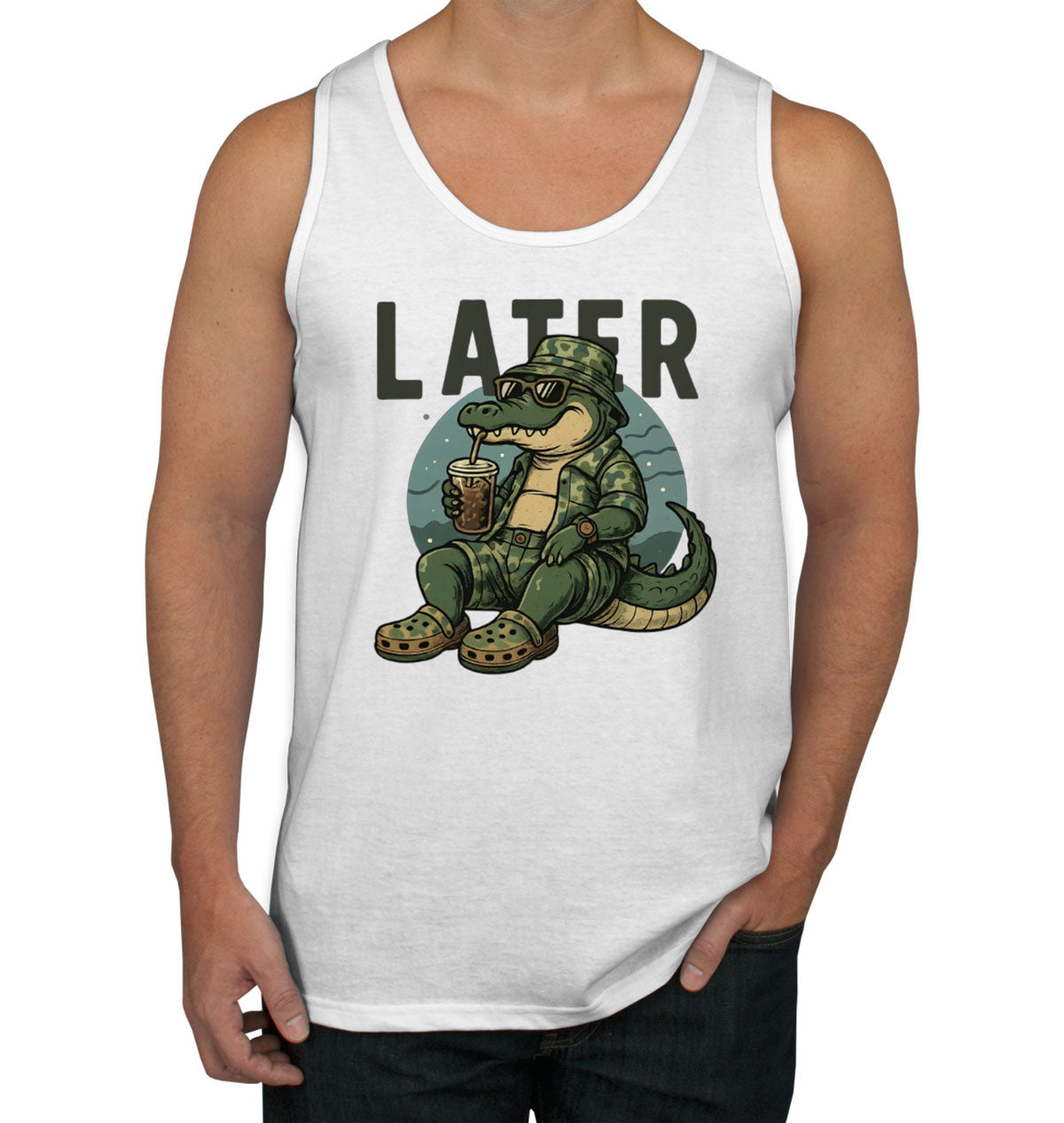 Camo Alligator Hunting Men's Tank Top