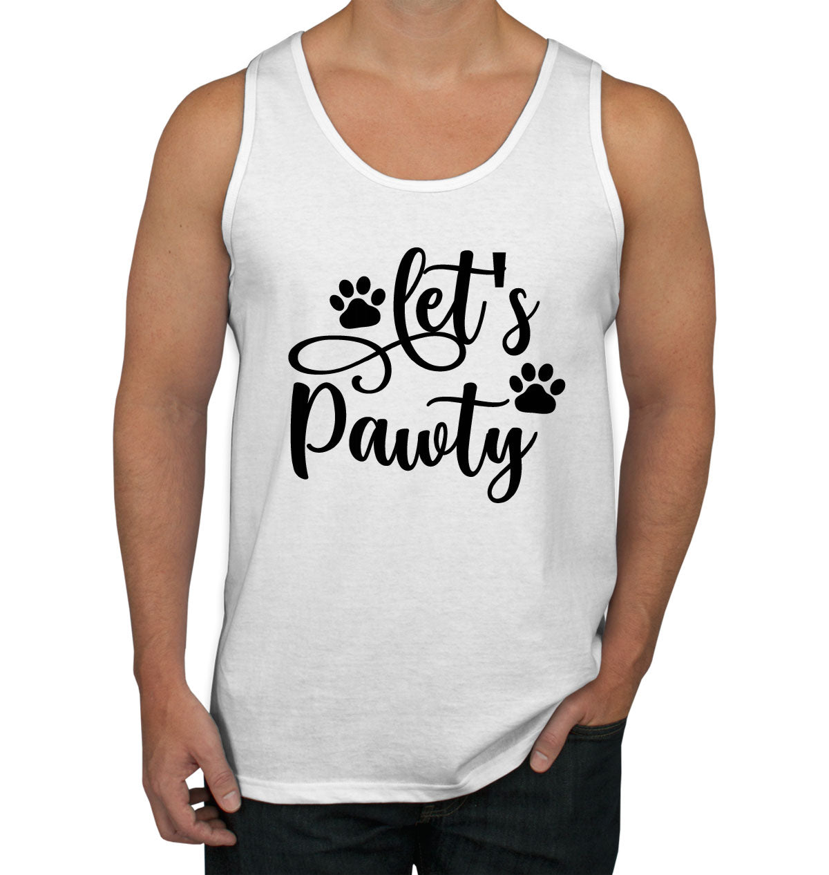 Let's Pawty Dog Men's Tank Top