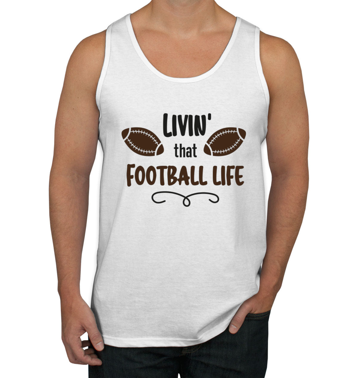 Livin' That Football Life Men's Tank Top