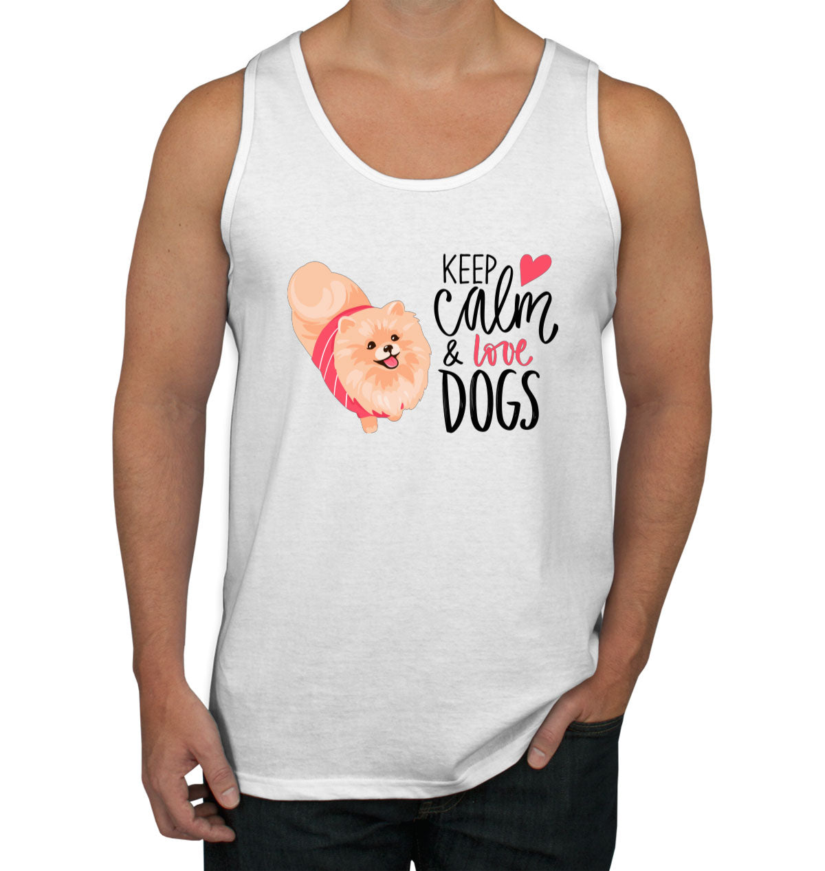 Keep Calm And Love Dogs Men's Tank Top