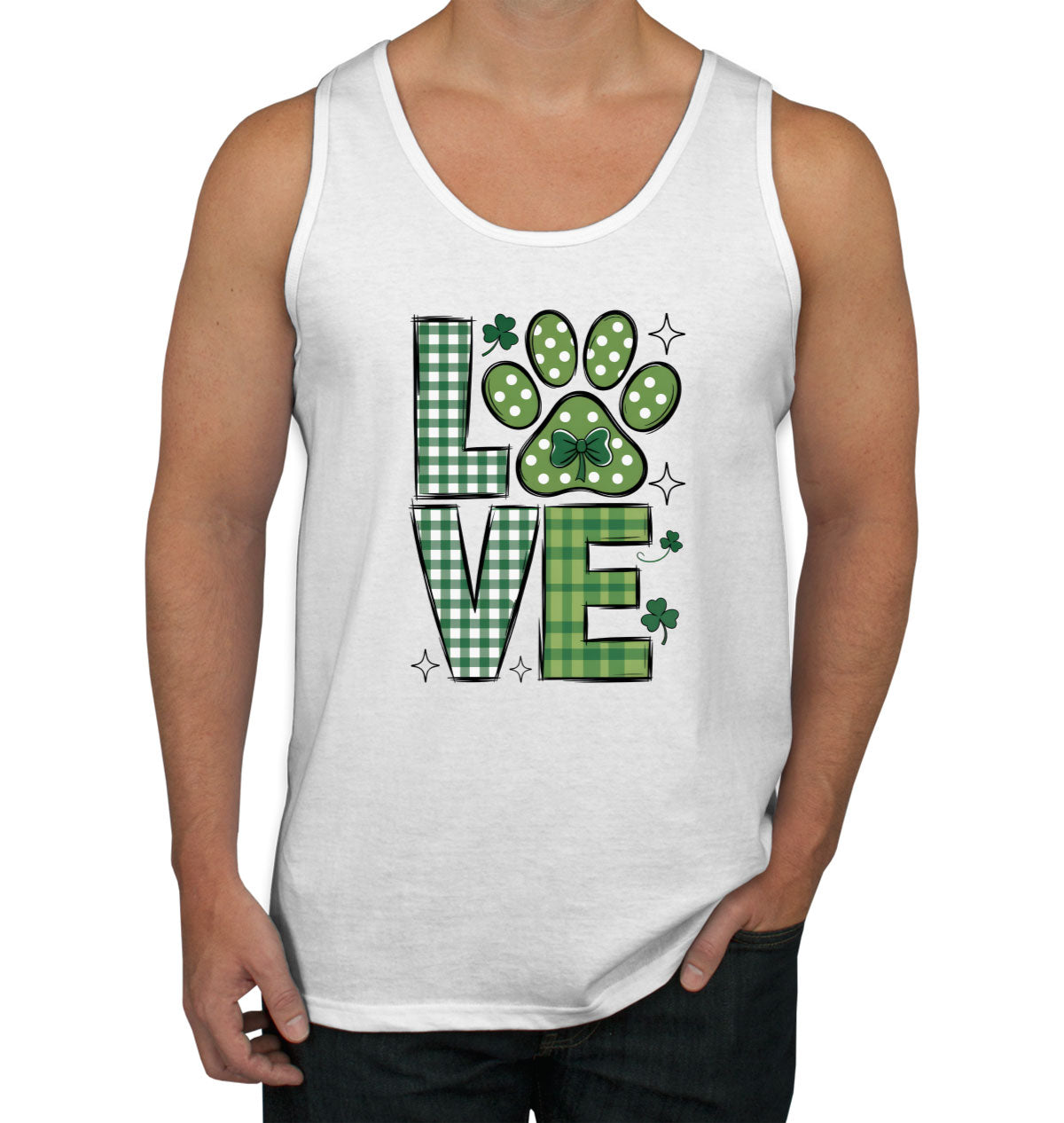 Love Lucky Dog St. Patrick's Day Men's Tank Top