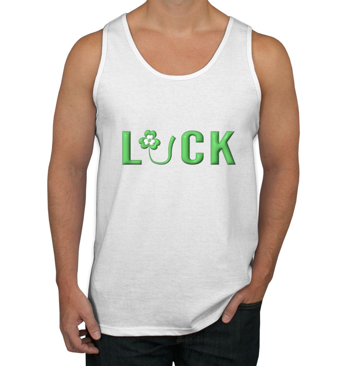 Luck Typography St. Patrick's Day Men's Tank Top