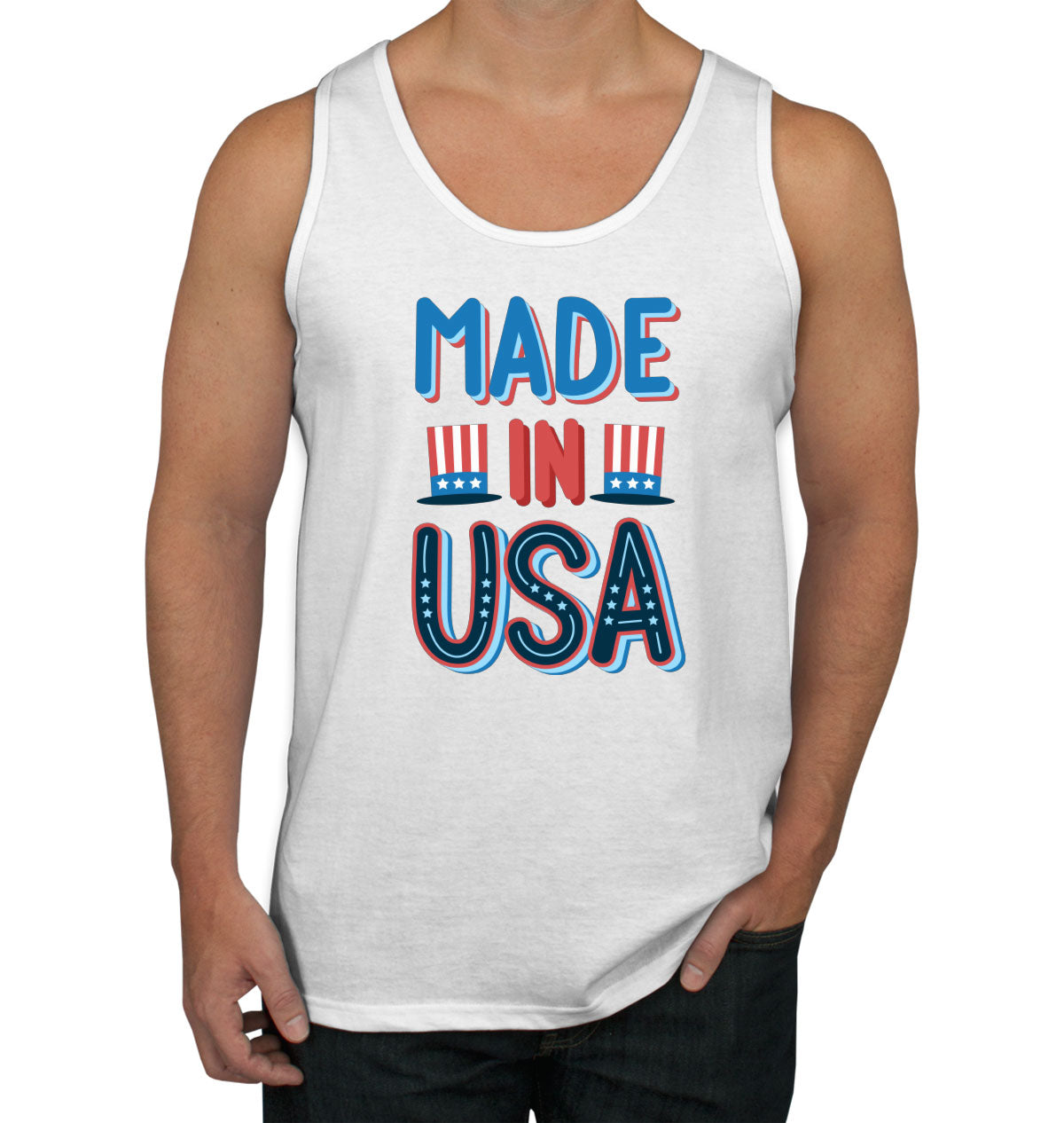 Made In USA Patriotic Men's Tank Top