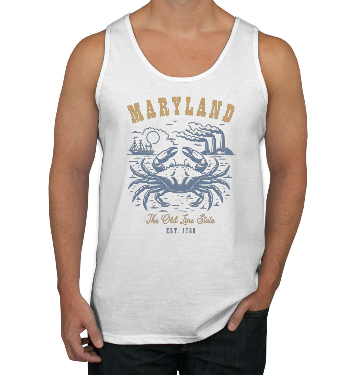 Maryland State Vintage Men's Tank Top