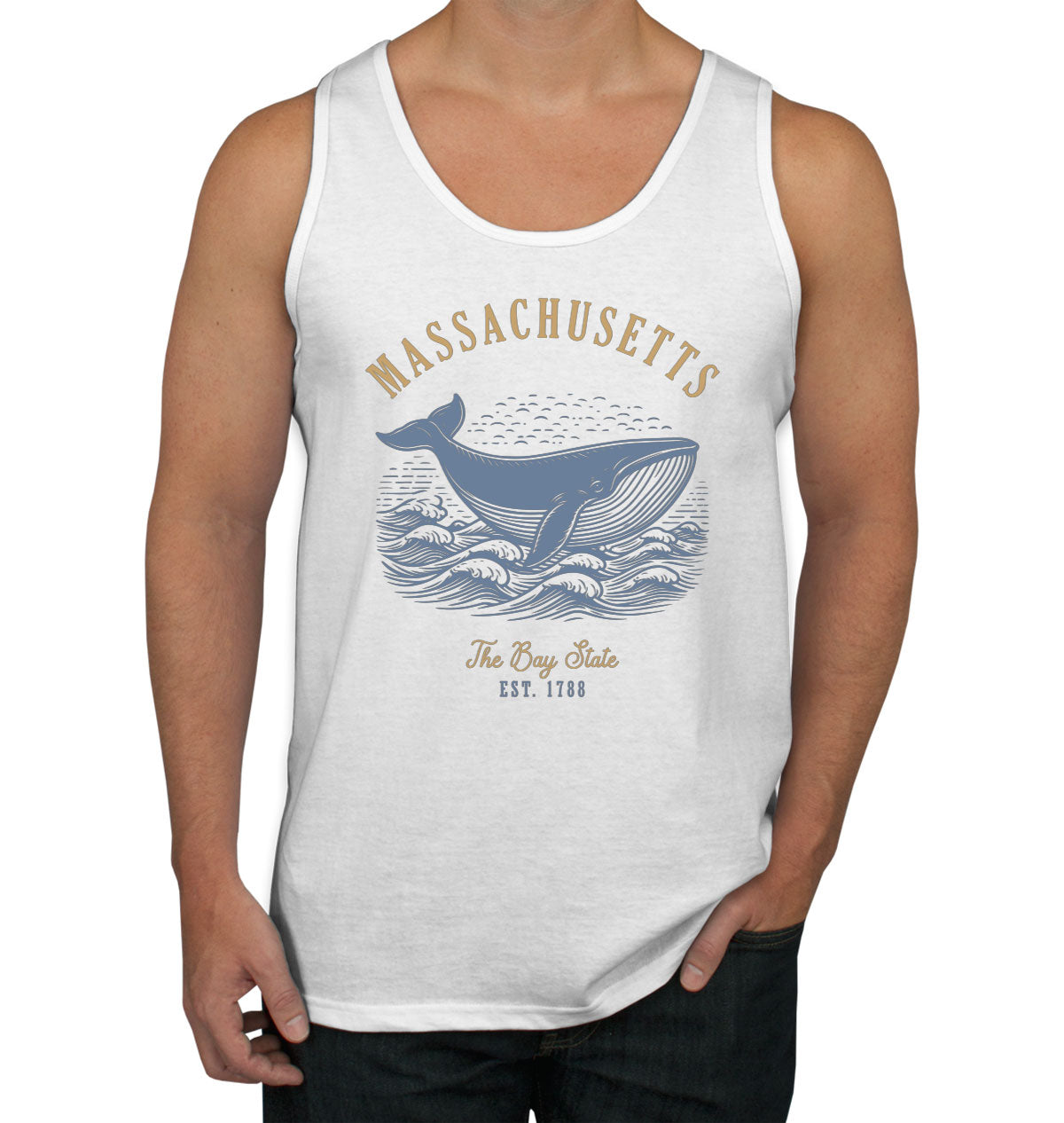 Massachusetts State Vintage Men's Tank Top