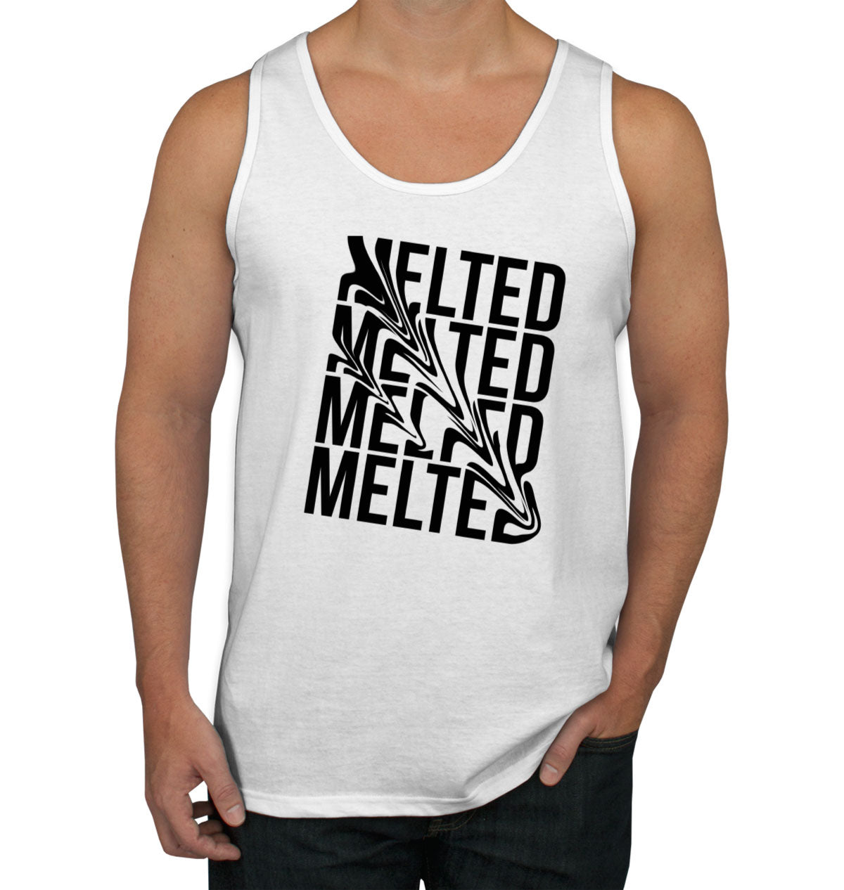 Melted Typography Men's Tank Top