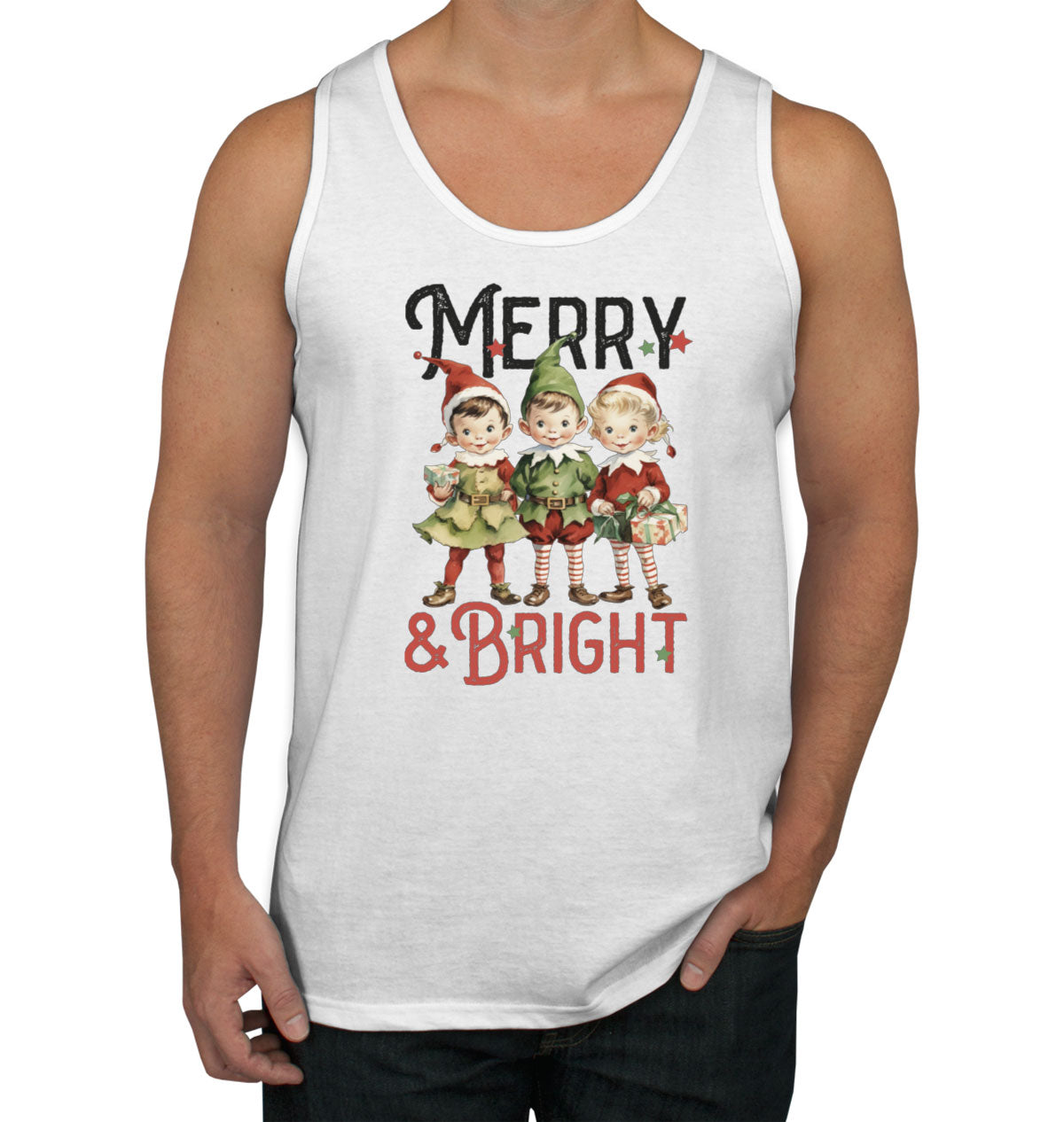 Merry And Bright Christmas Men's Tank Top