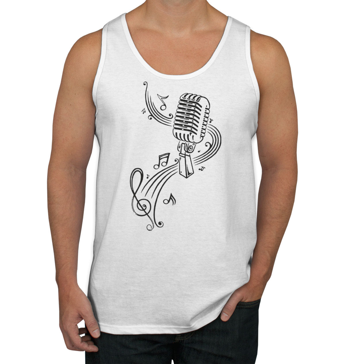 Microphone Music Men's Tank Top