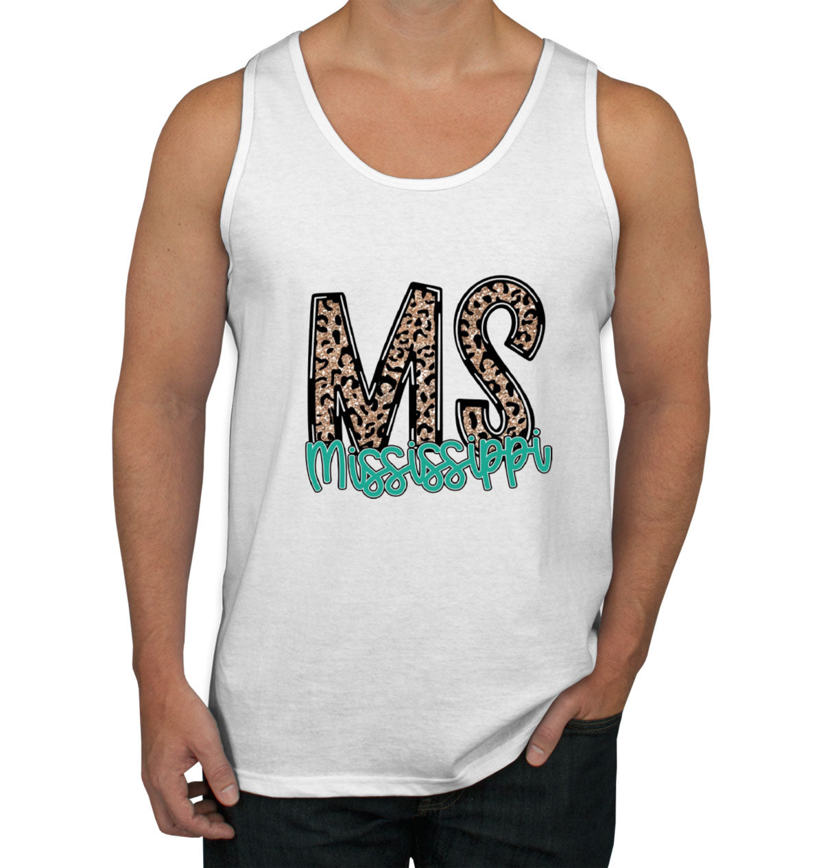 Mississippi State Abbreviation Men's Tank Top