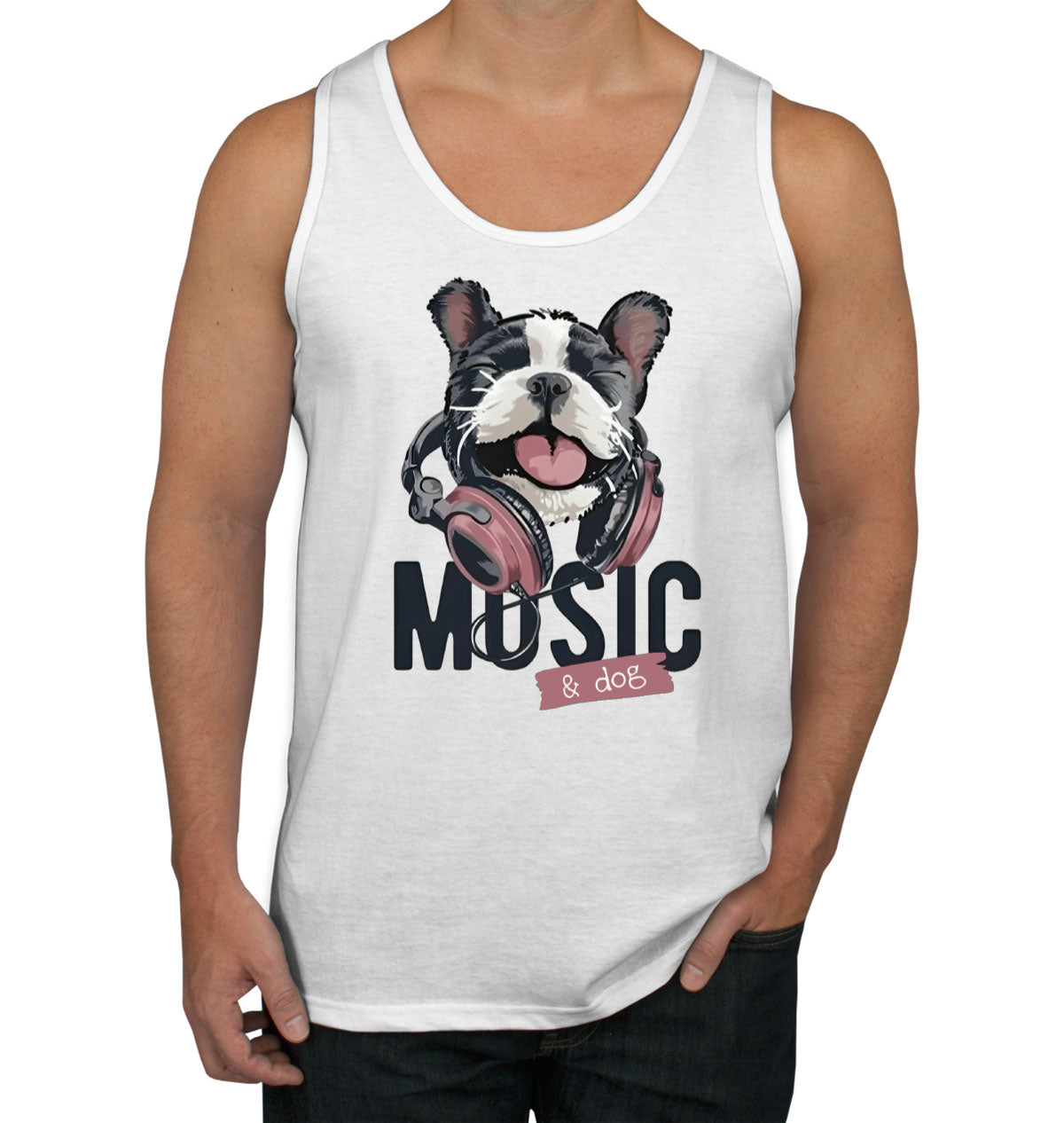 Music And Dog Men's Tank Top