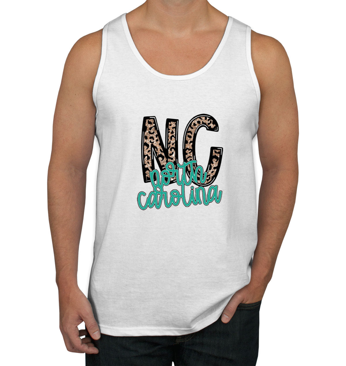 North Carolina State Abbreviation Men's Tank Top