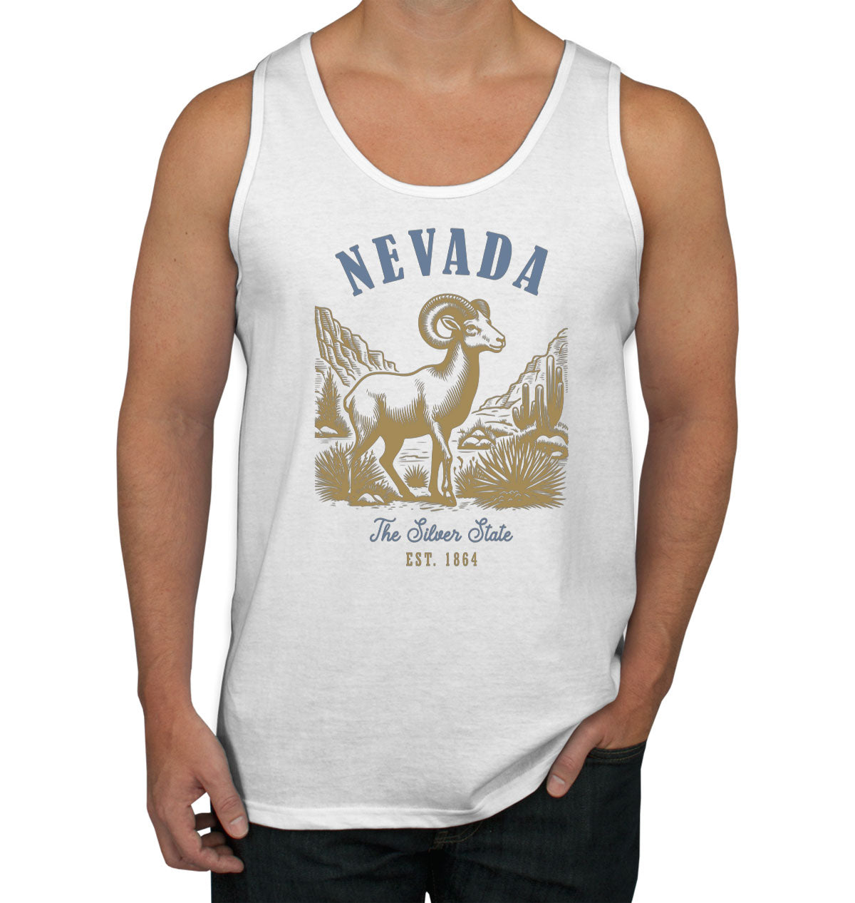 Nevada State Vintage Men's Tank Top
