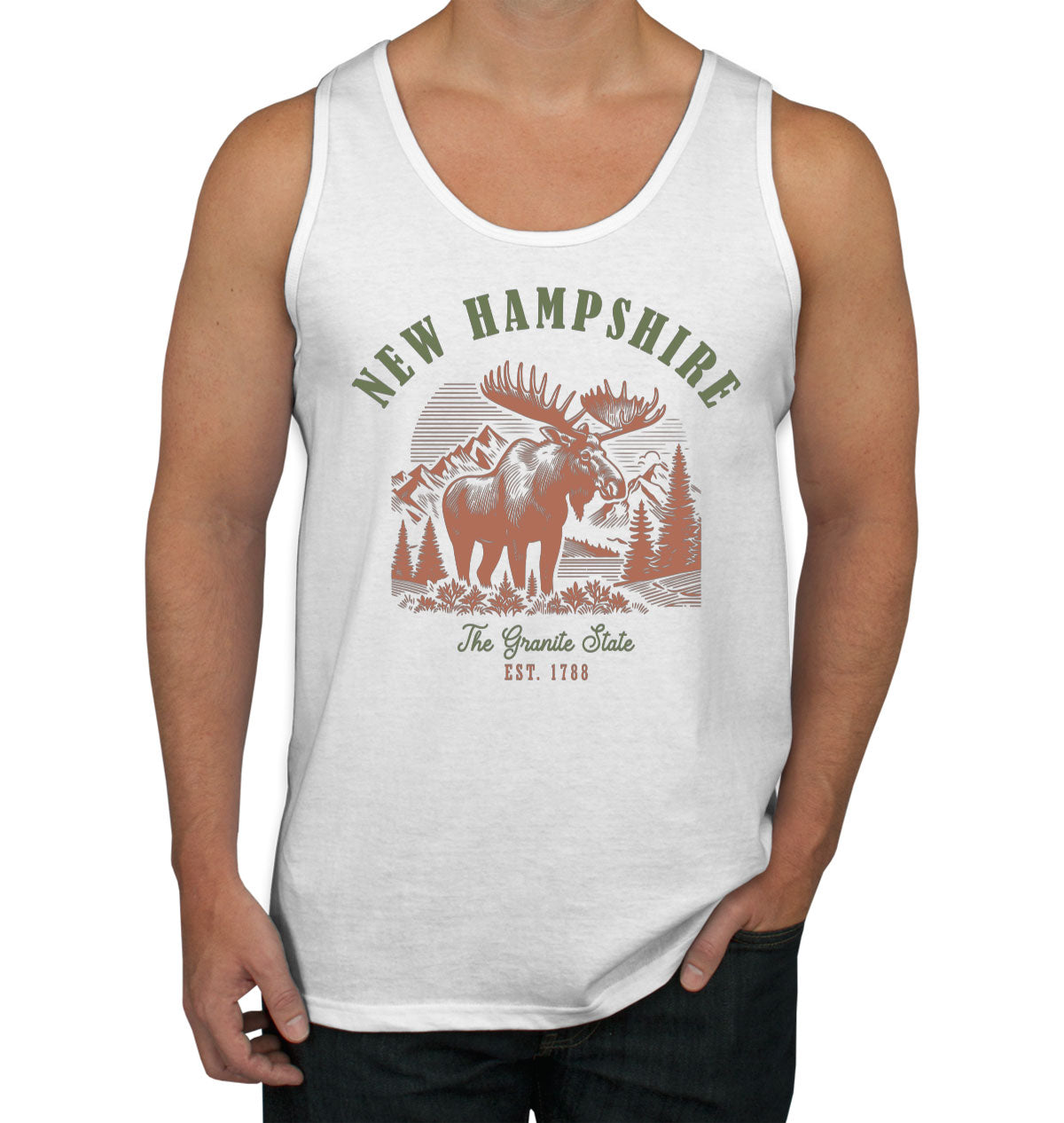 New Hampshire State Vintage Men's Tank Top