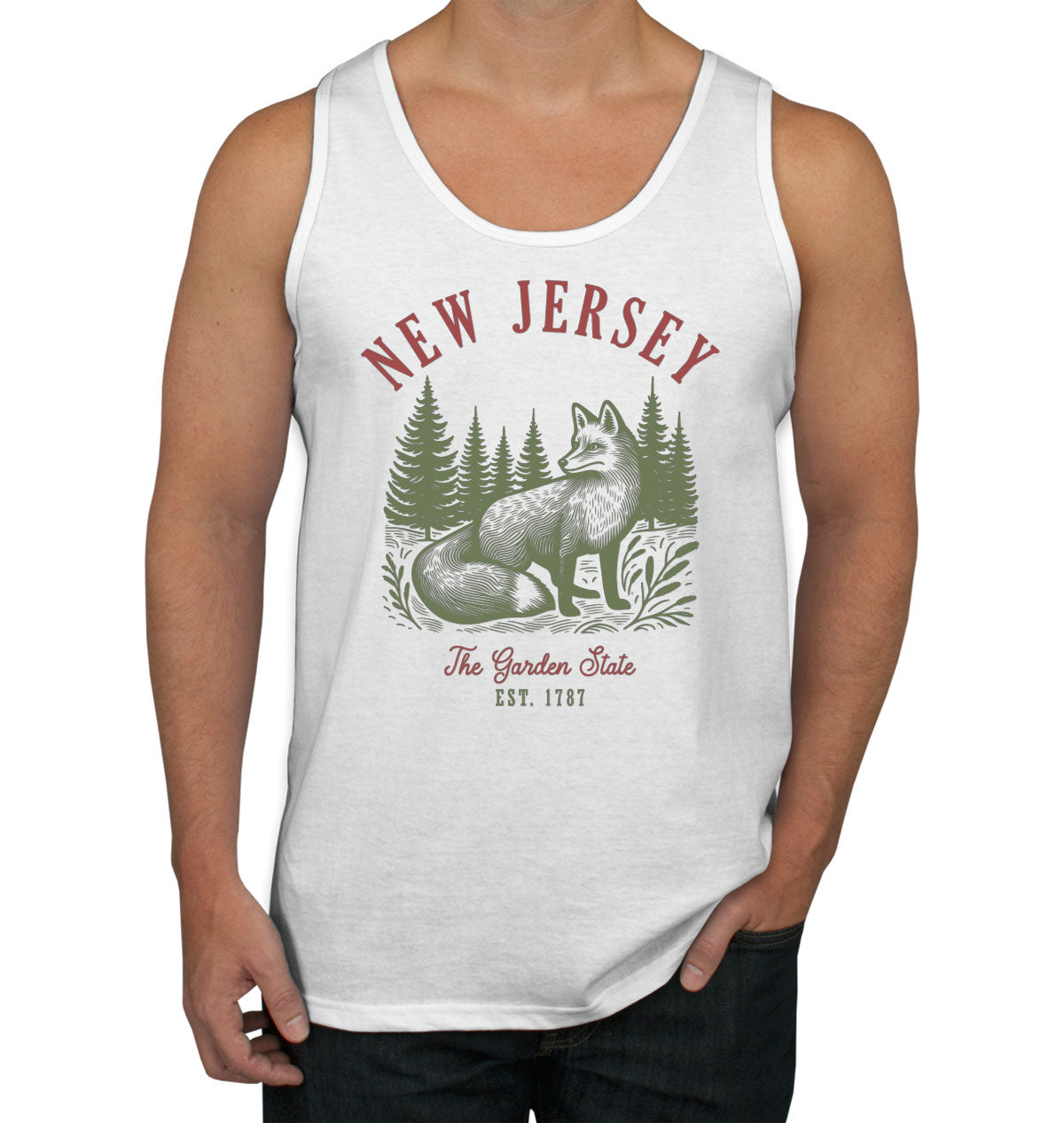New Jersey State Vintage Men's Tank Top