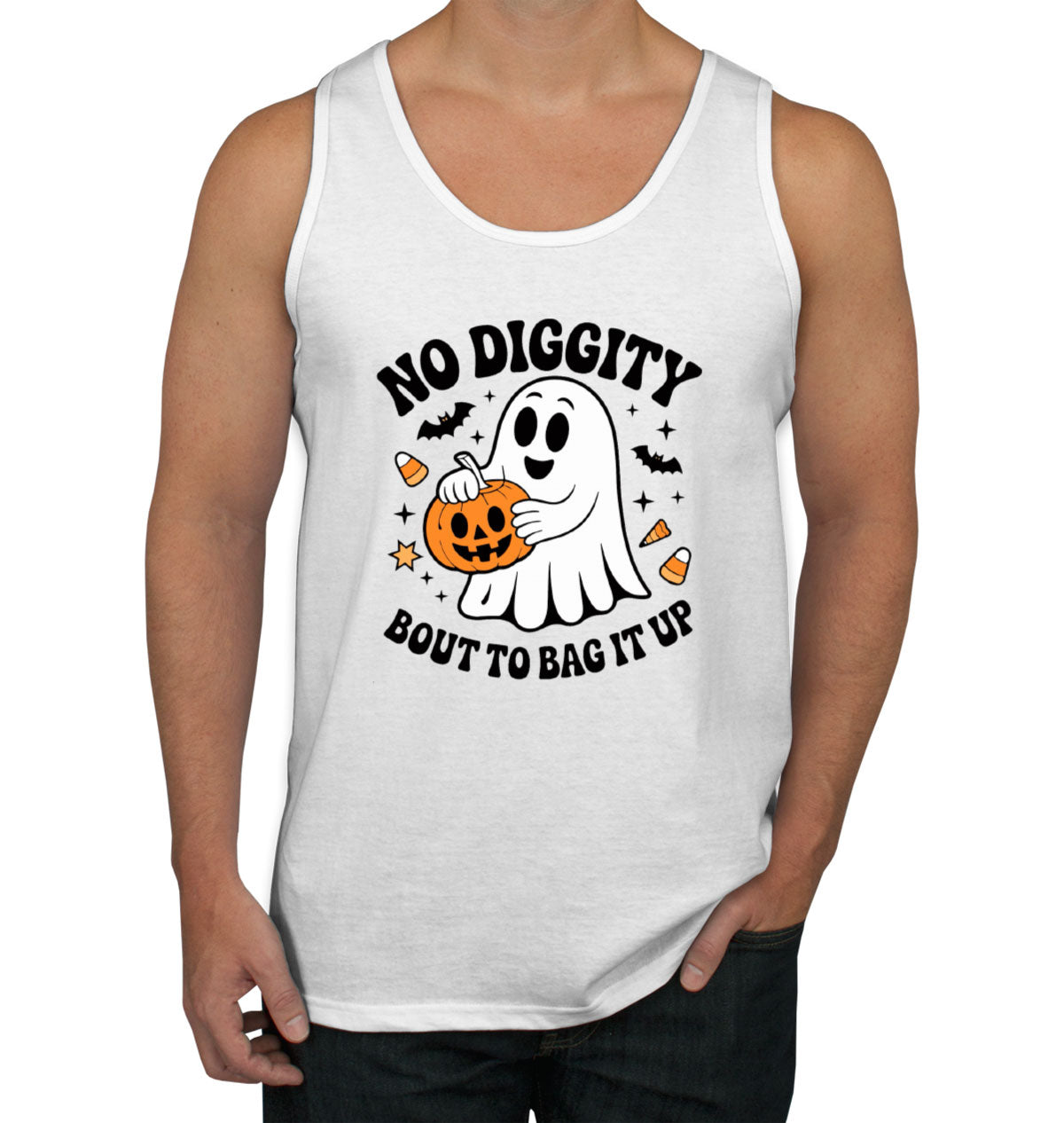 No Diggity Bout To Bag It Up Halloween Men's Tank Top