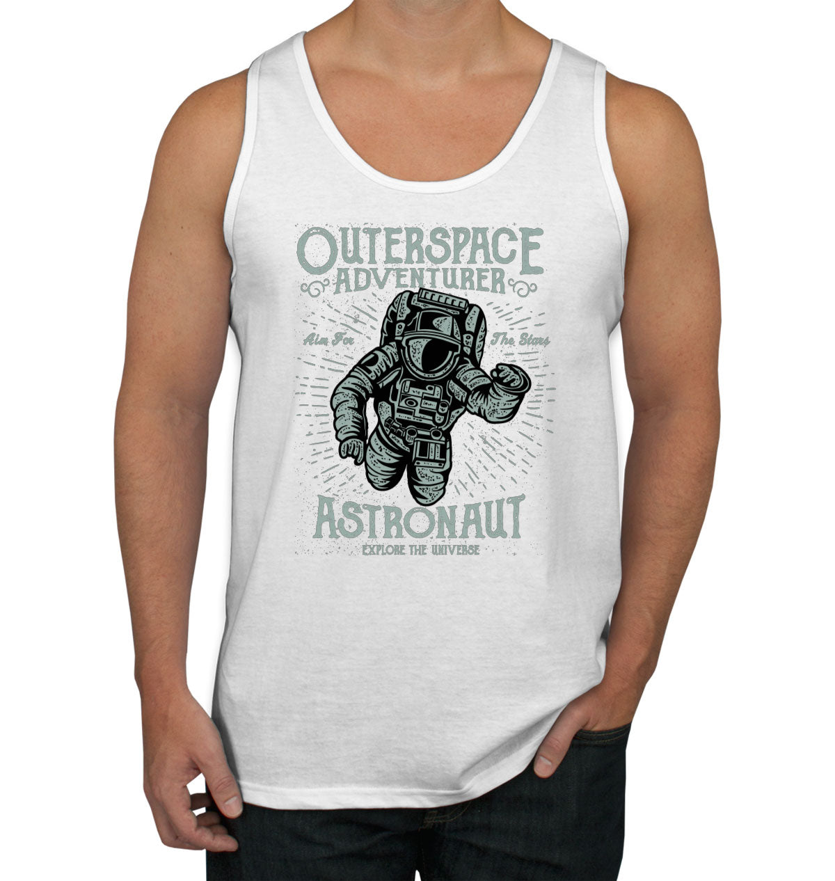 Outerspace Adventurer Astronaut Explore The Universe Men's Tank Top