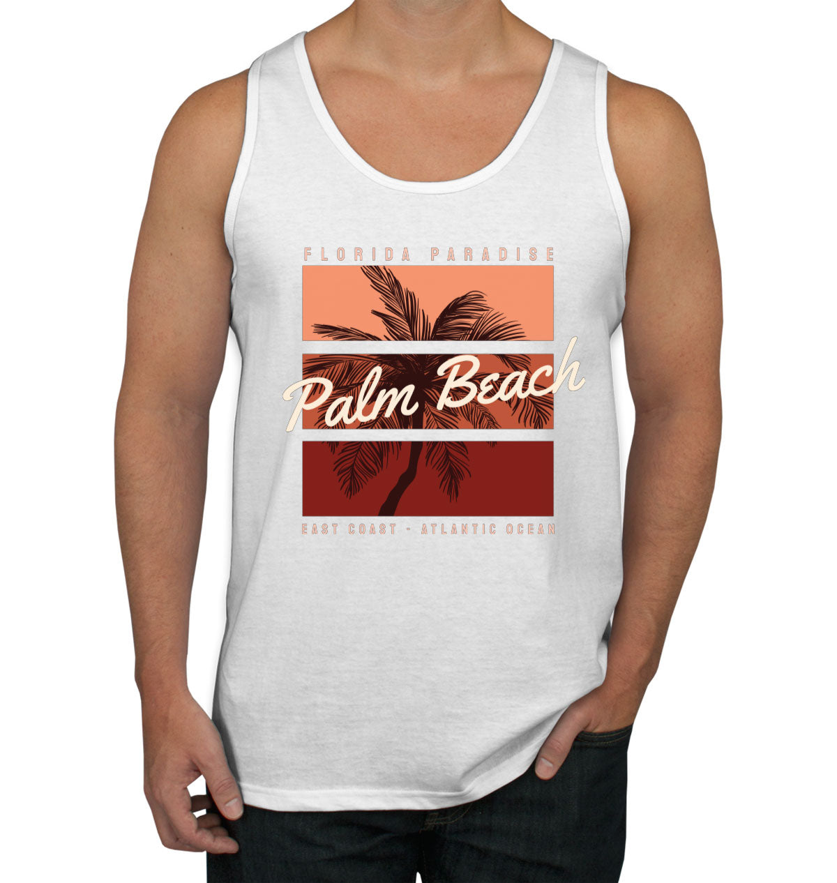 Florida Paradise Palm Beach East Coast Atlantic Ocean Men's Tank Top