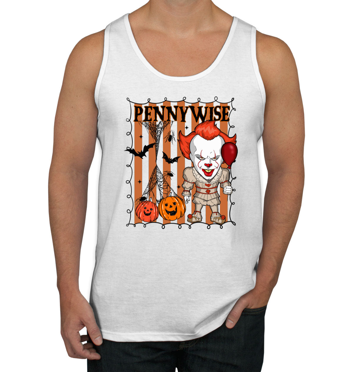 Pennywise Horror Movie Character Halloween Men's Tank Top