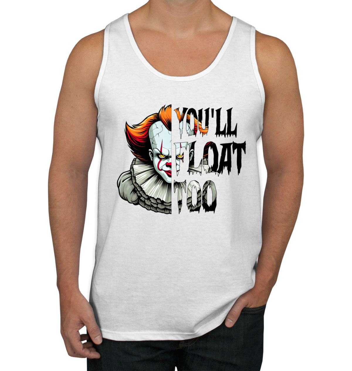 You'll Float Too Pennywise Halloween Men's Tank Top