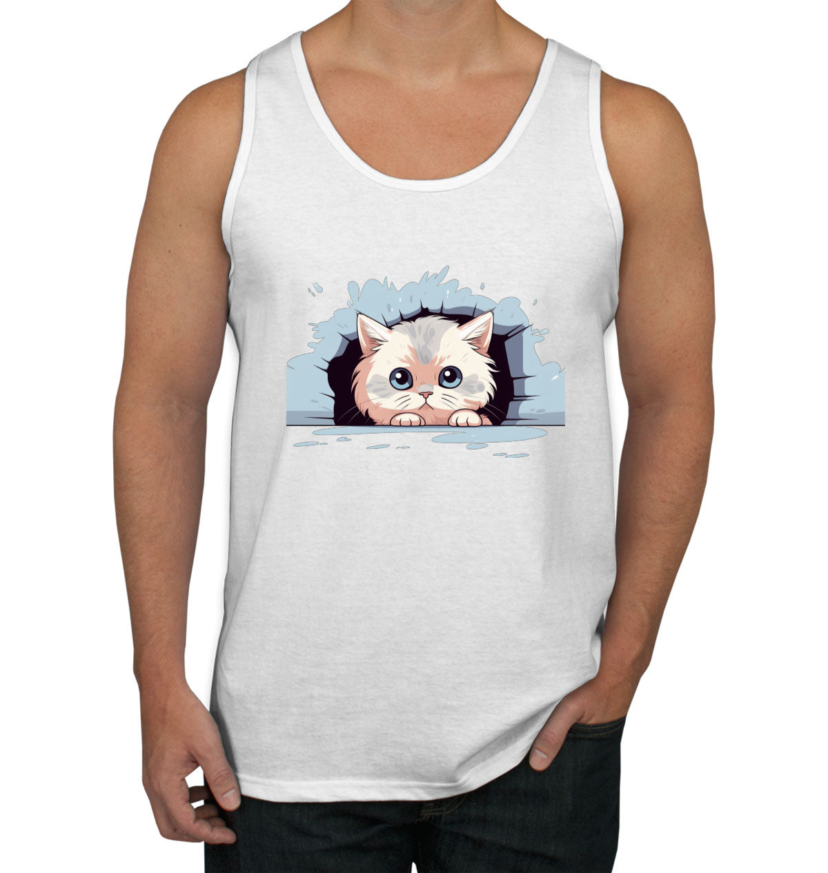 Cute Persian Cat Men's Tank Top