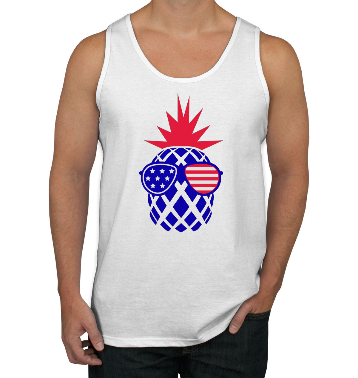Pineapple America Patriotic Men's Tank Top