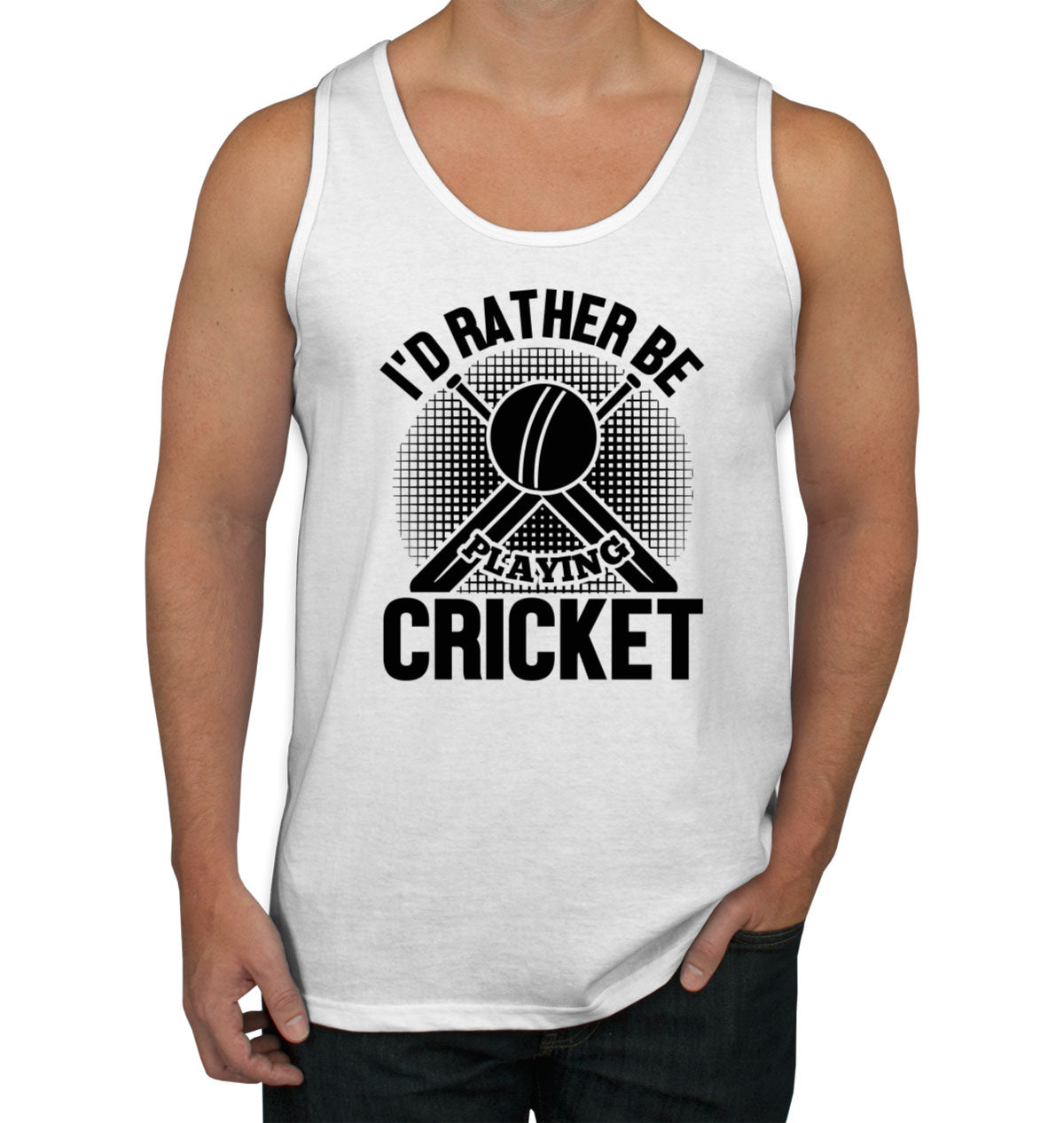 I'd Rather Be Playing Cricket Men's Tank Top