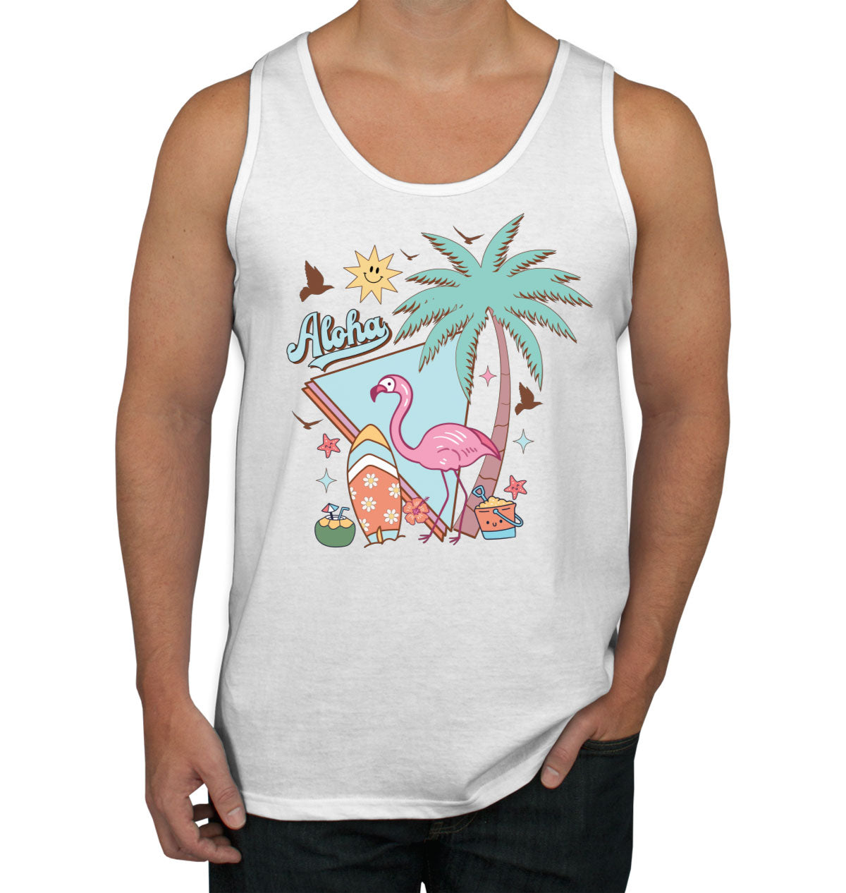 Aloha Retro Summer Men's Tank Top