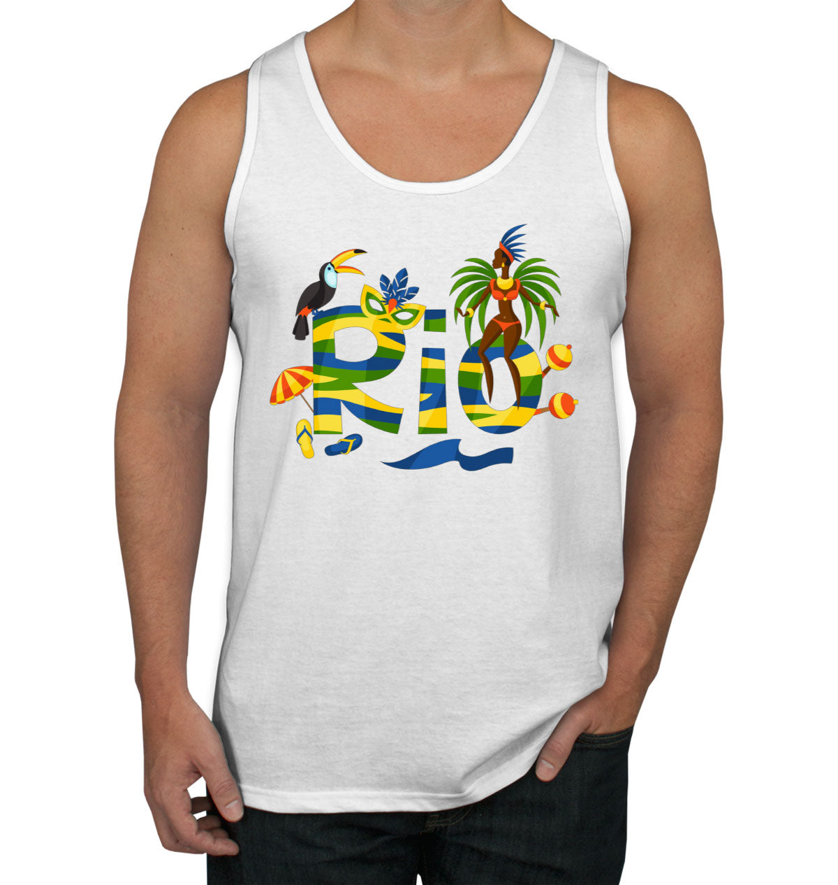 Rio De Janeiro Brazil Carnival Men's Tank Top