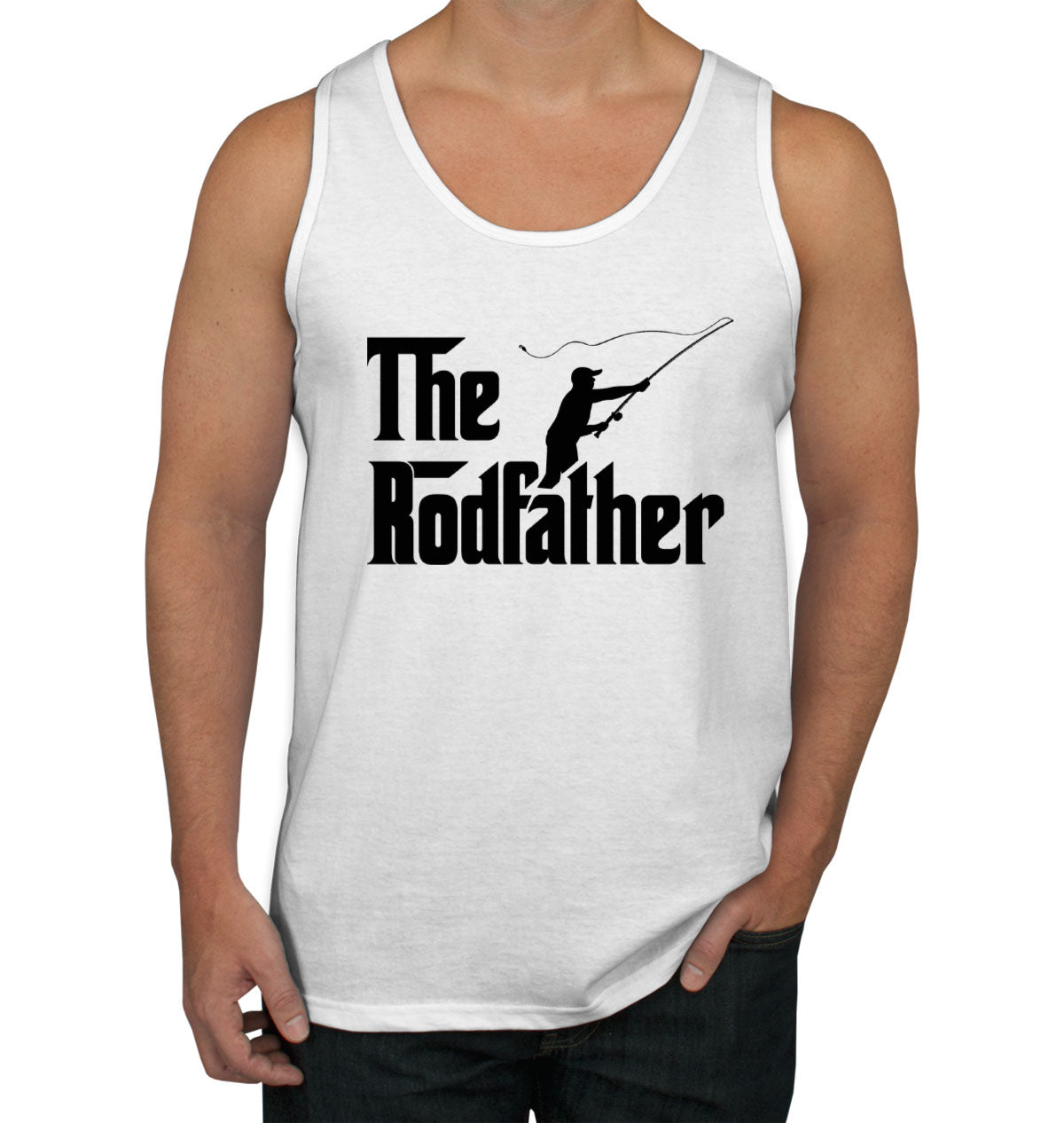 The Rodfather Fishing Father's Day Men's Tank Top