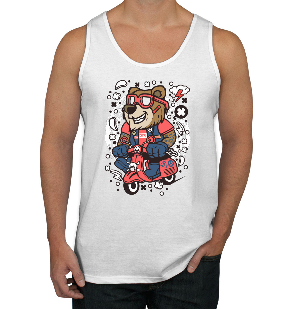 Scooter Bear Men's Tank Top