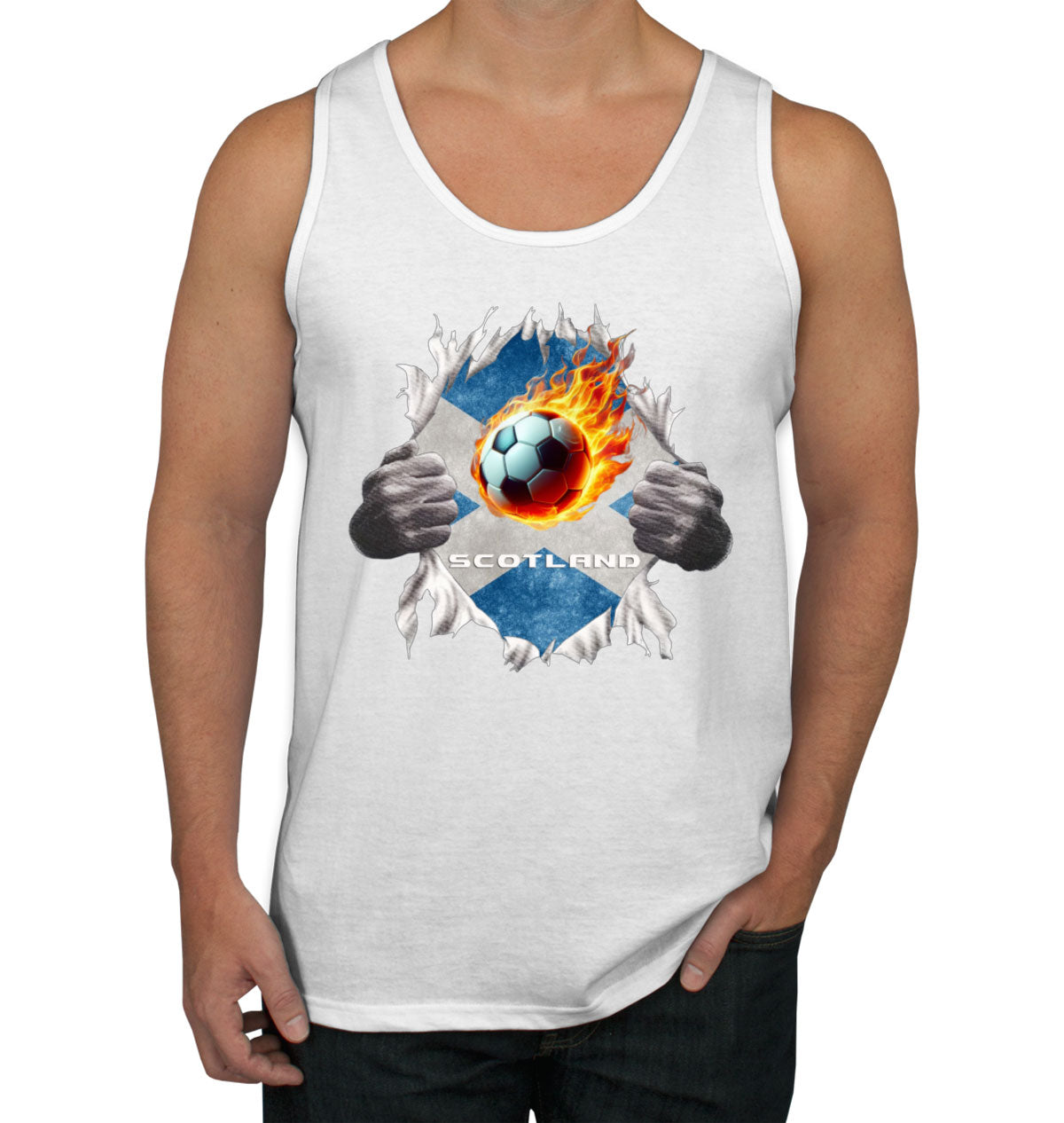 Scotland Euro Cup Soccer Football Men's Tank Top