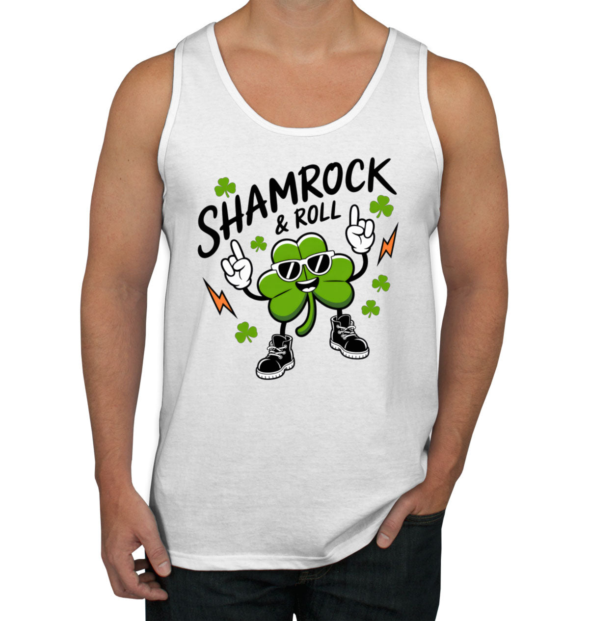 Shamrock And Roll St. Patrick's Day Men's Tank Top
