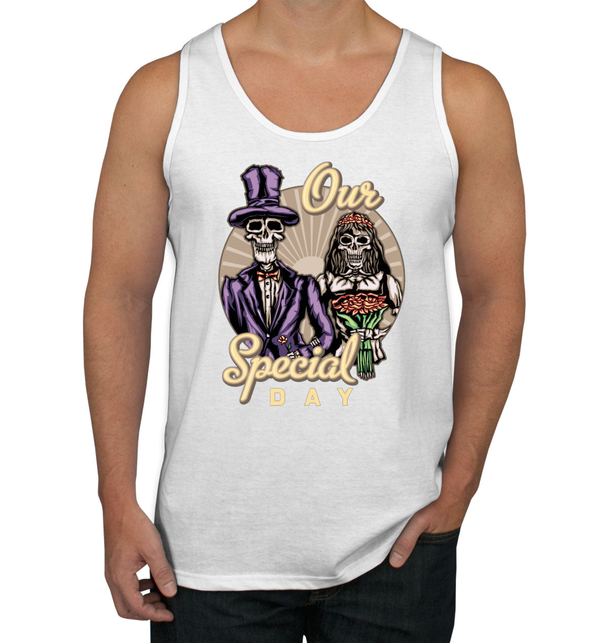 Skeleton Couple Men's Tank Top