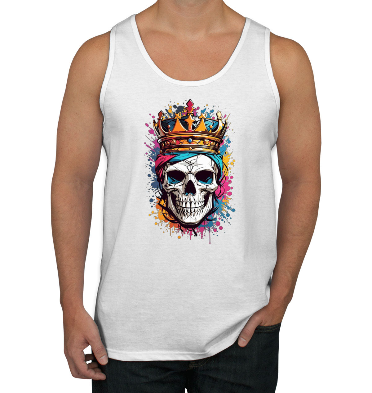 Colorful Skull Men's Tank Top