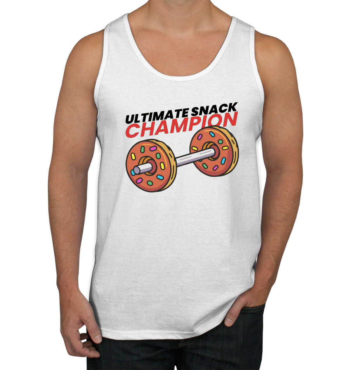 Ultimate Snack Champion Donut Gym Fitness Men's Tank Top