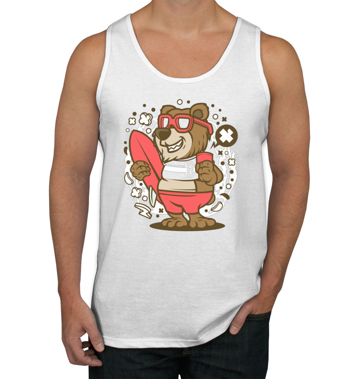 Surfer Bear Men's Tank Top