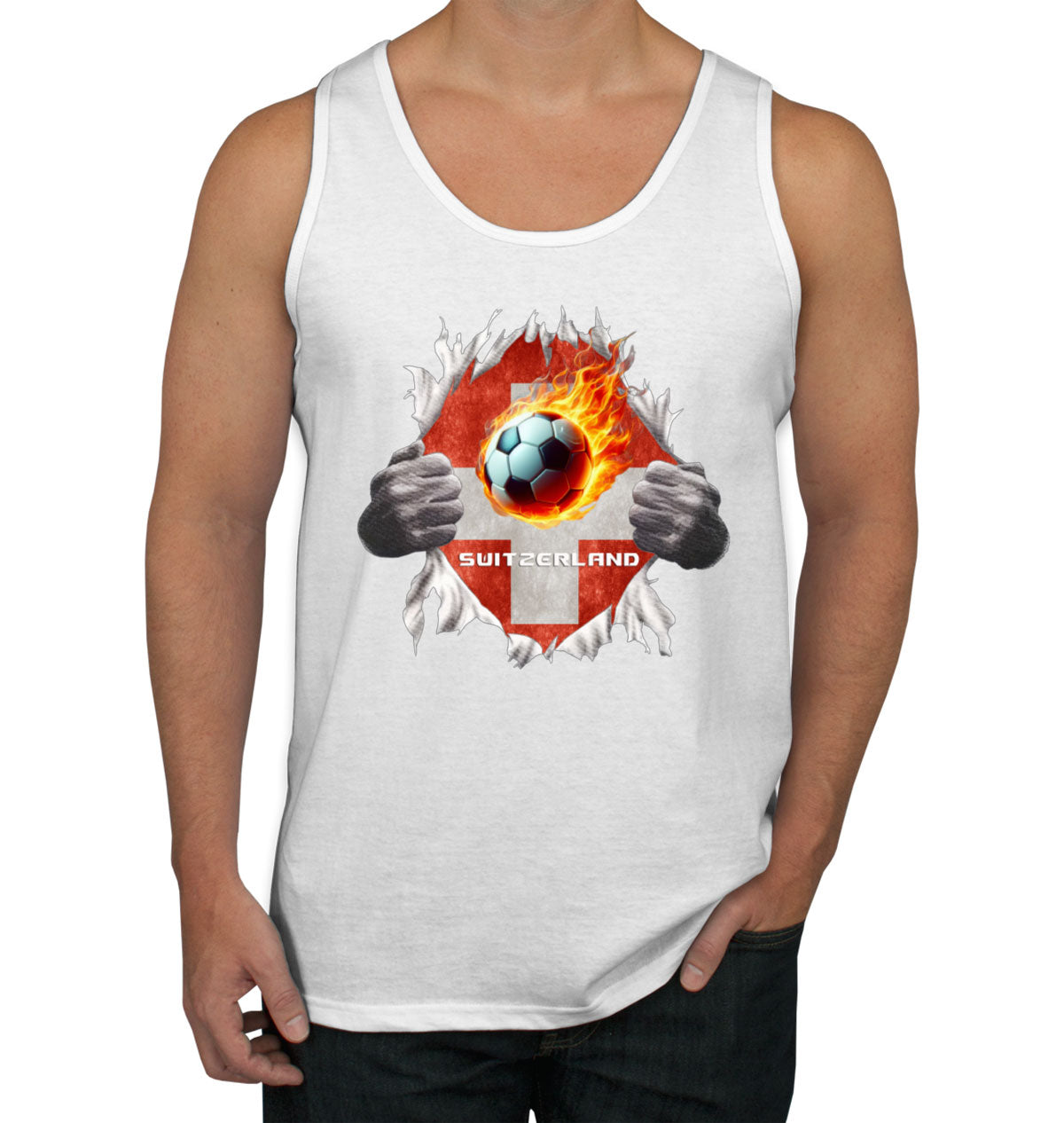 Switzerland Euro Cup Soccer Football Men's Tank Top